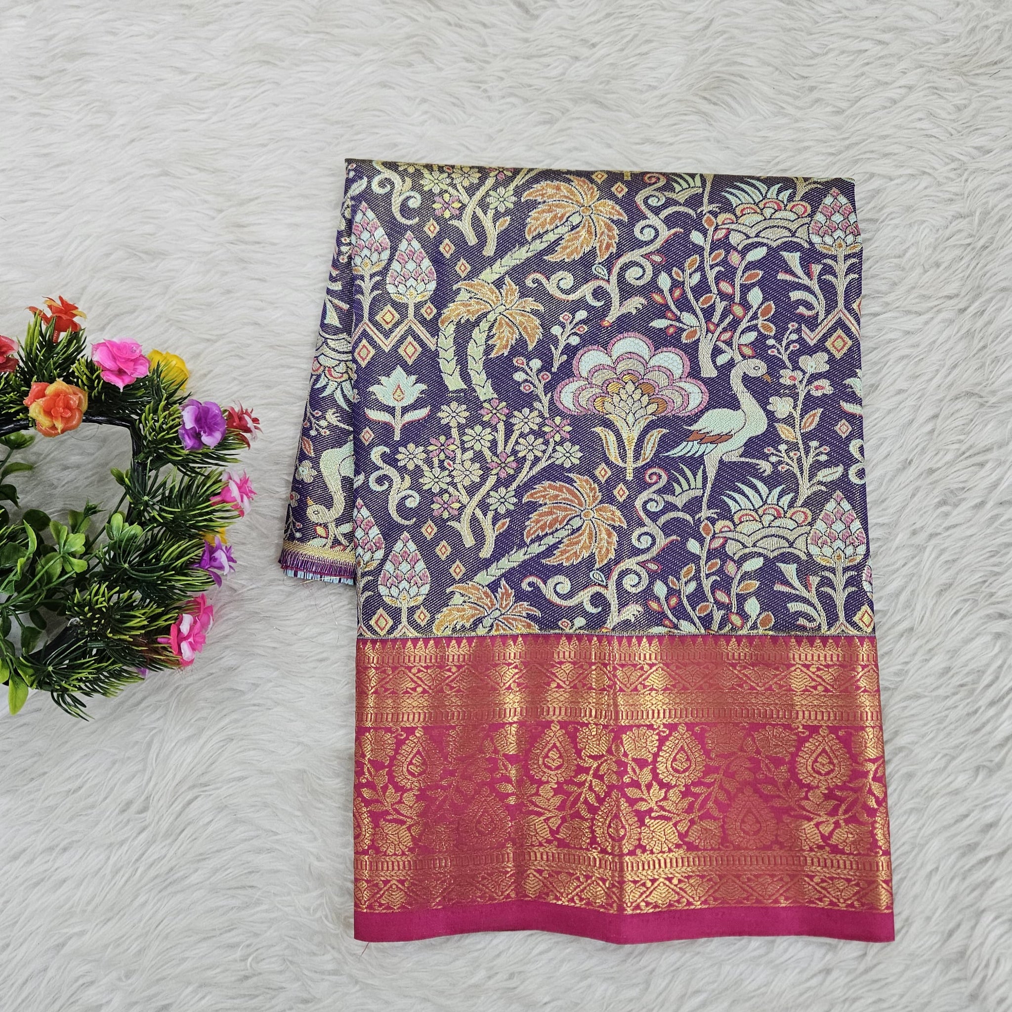 (0–1 Year) Lehenga – Unstitched (Blouse + Material)