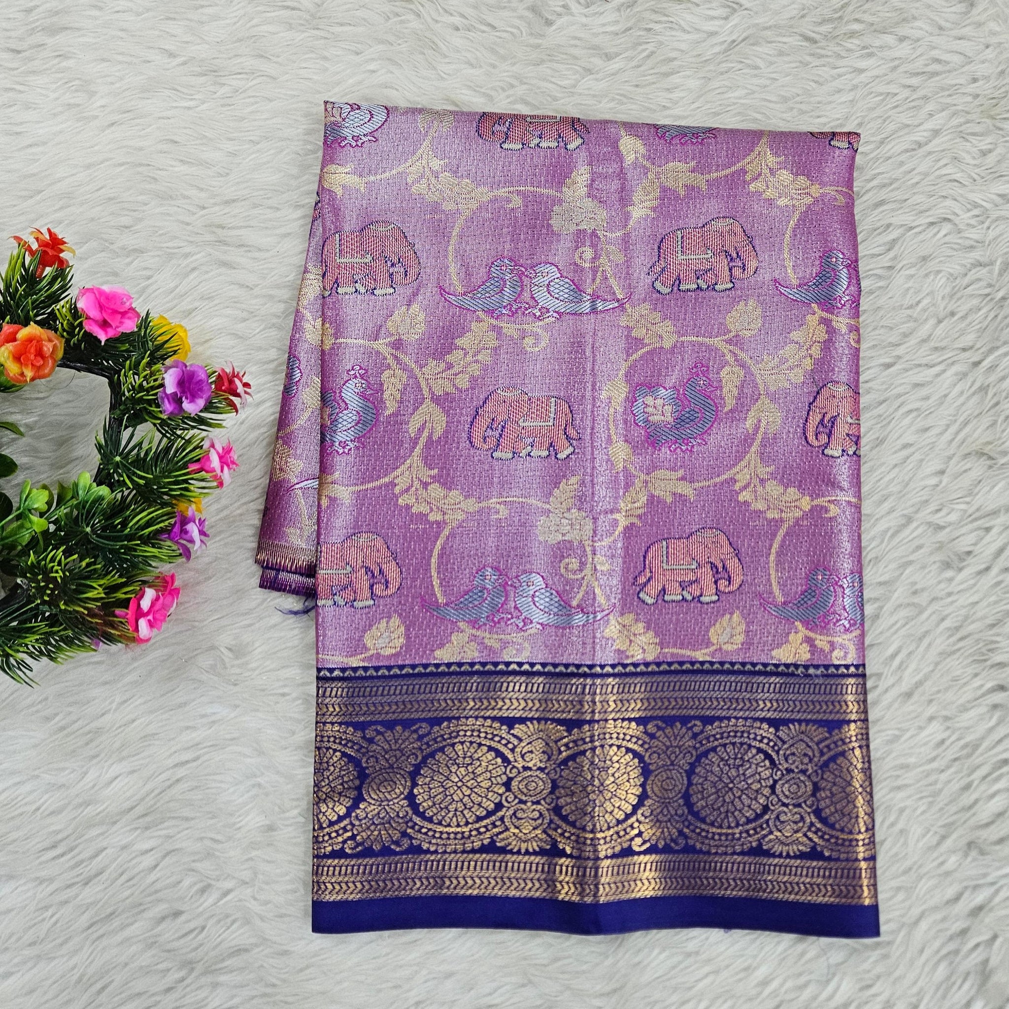 (0–1 Year) Lehenga – Unstitched (Blouse + Material)