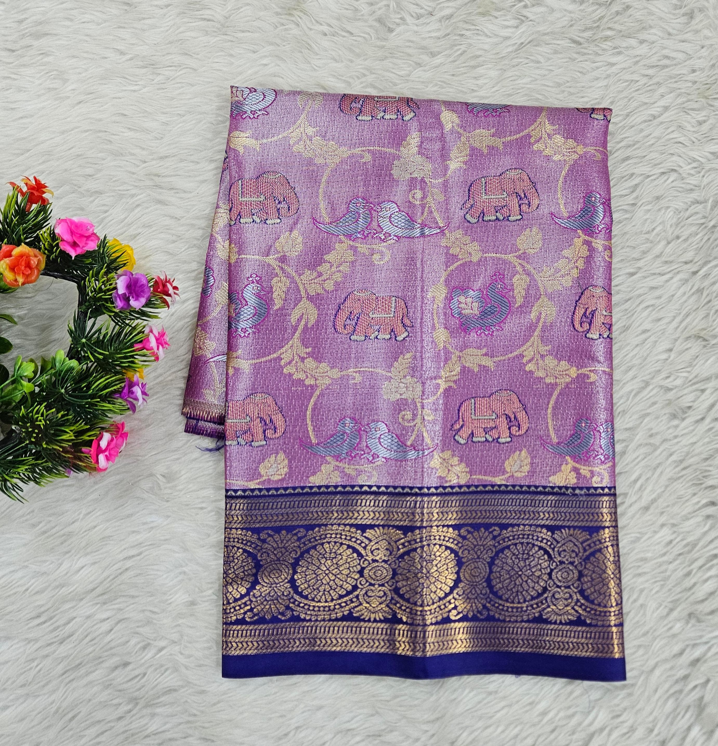 (0–1 Year) Lehenga – Unstitched (Blouse + Material)