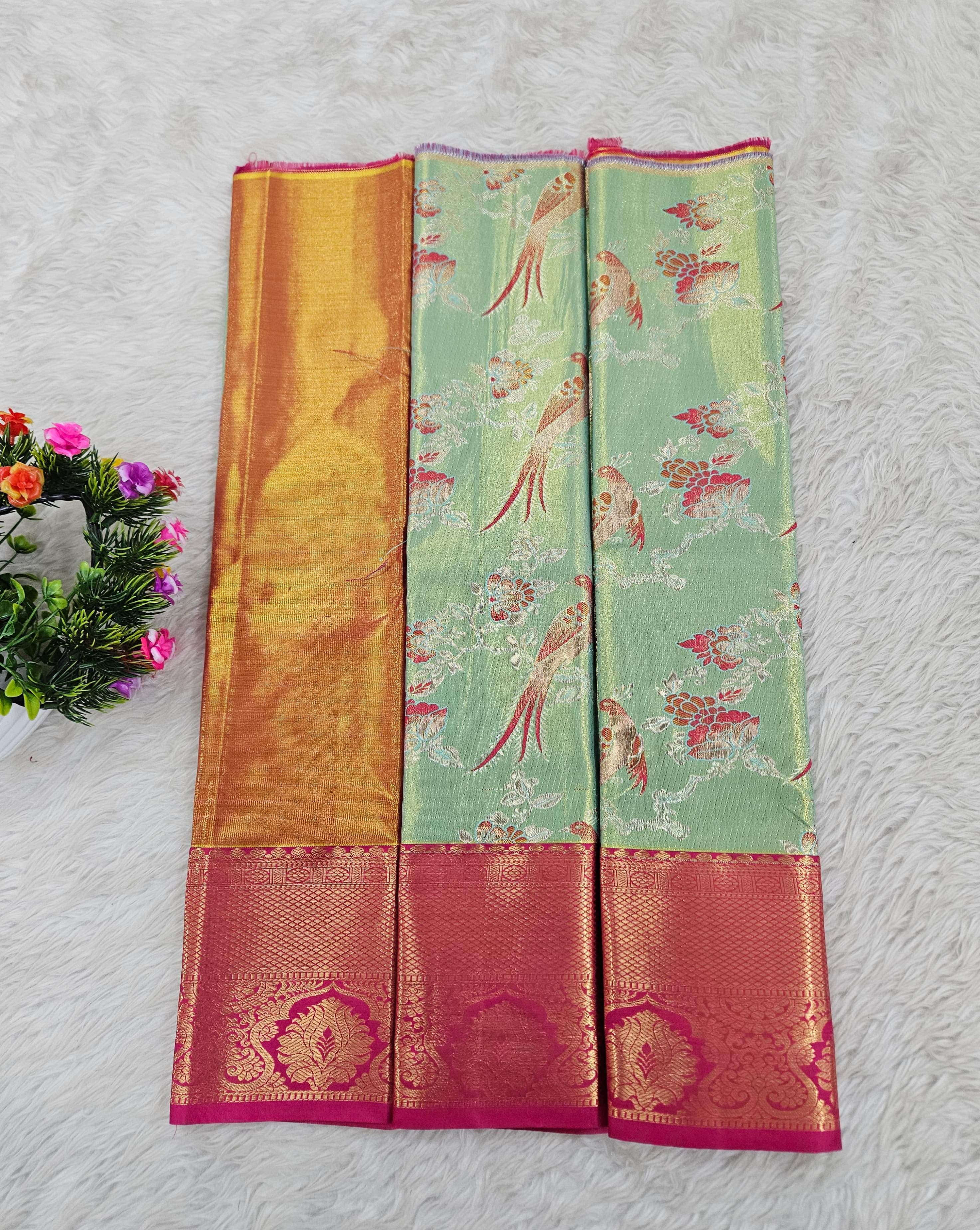 (0–1 Year) Lehenga – Unstitched (Blouse + Material)