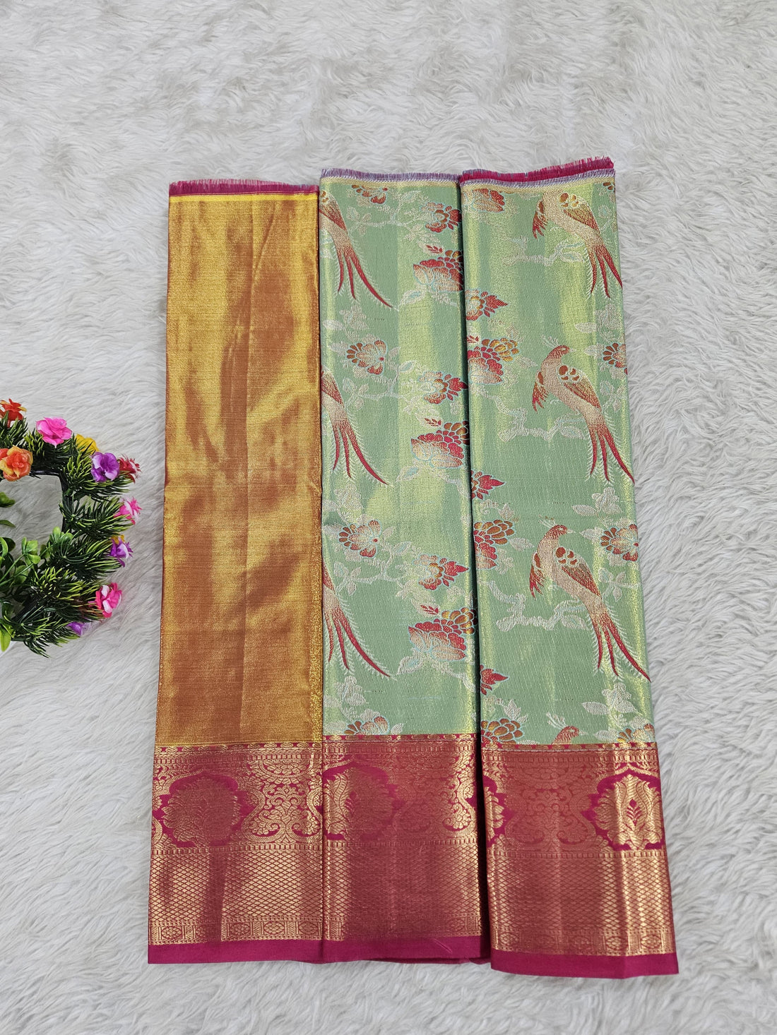 (0–1 Year) Lehenga – Unstitched (Blouse + Material)