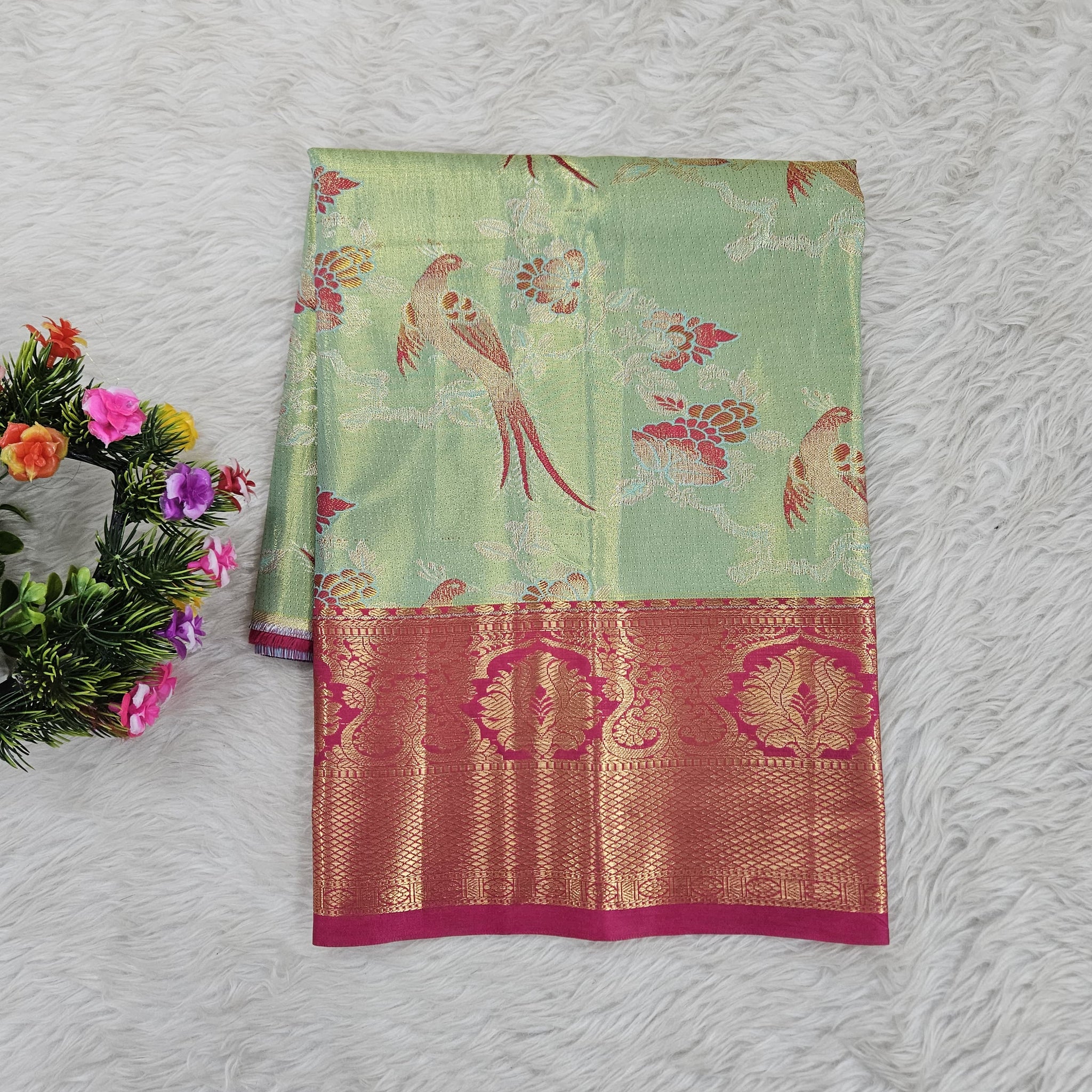 (0–1 Year) Lehenga – Unstitched (Blouse + Material)