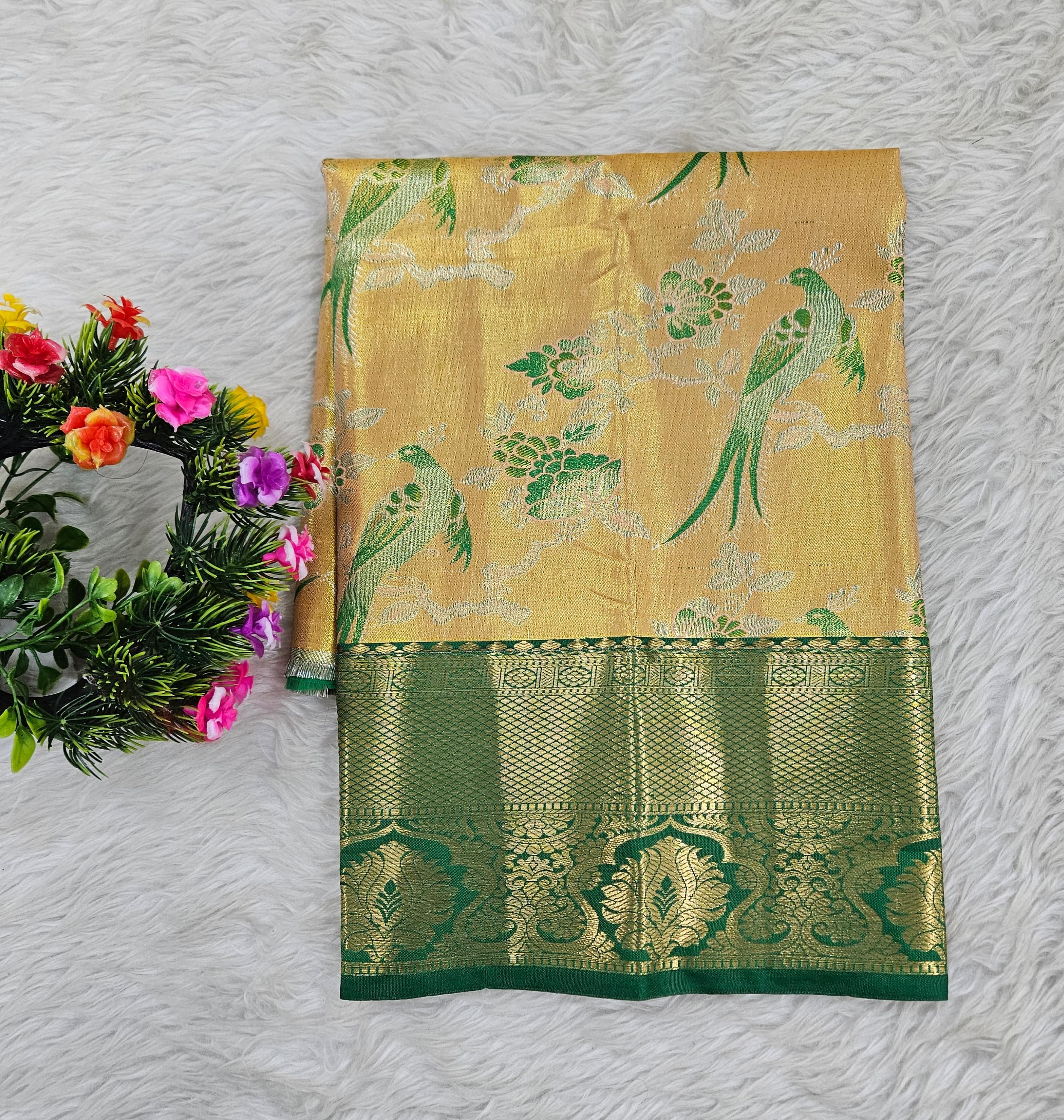 (0–1 Year) Lehenga – Unstitched (Blouse + Material)