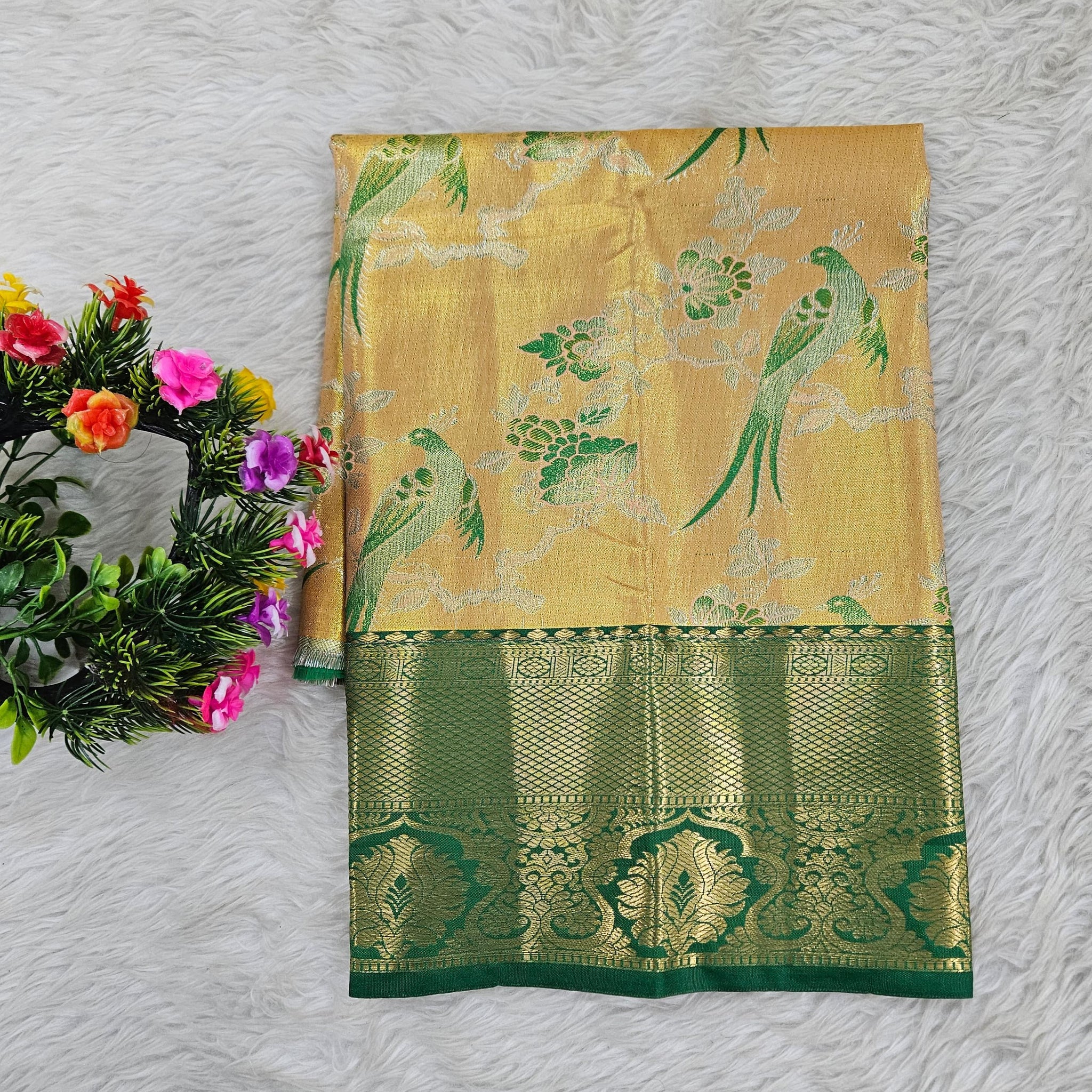 (0–1 Year) Lehenga – Unstitched (Blouse + Material)