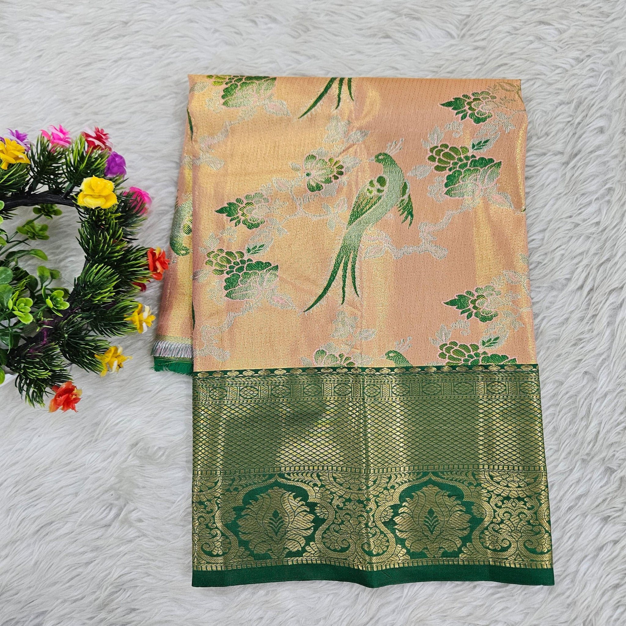 (0–1 Year) Lehenga – Unstitched (Blouse + Material)