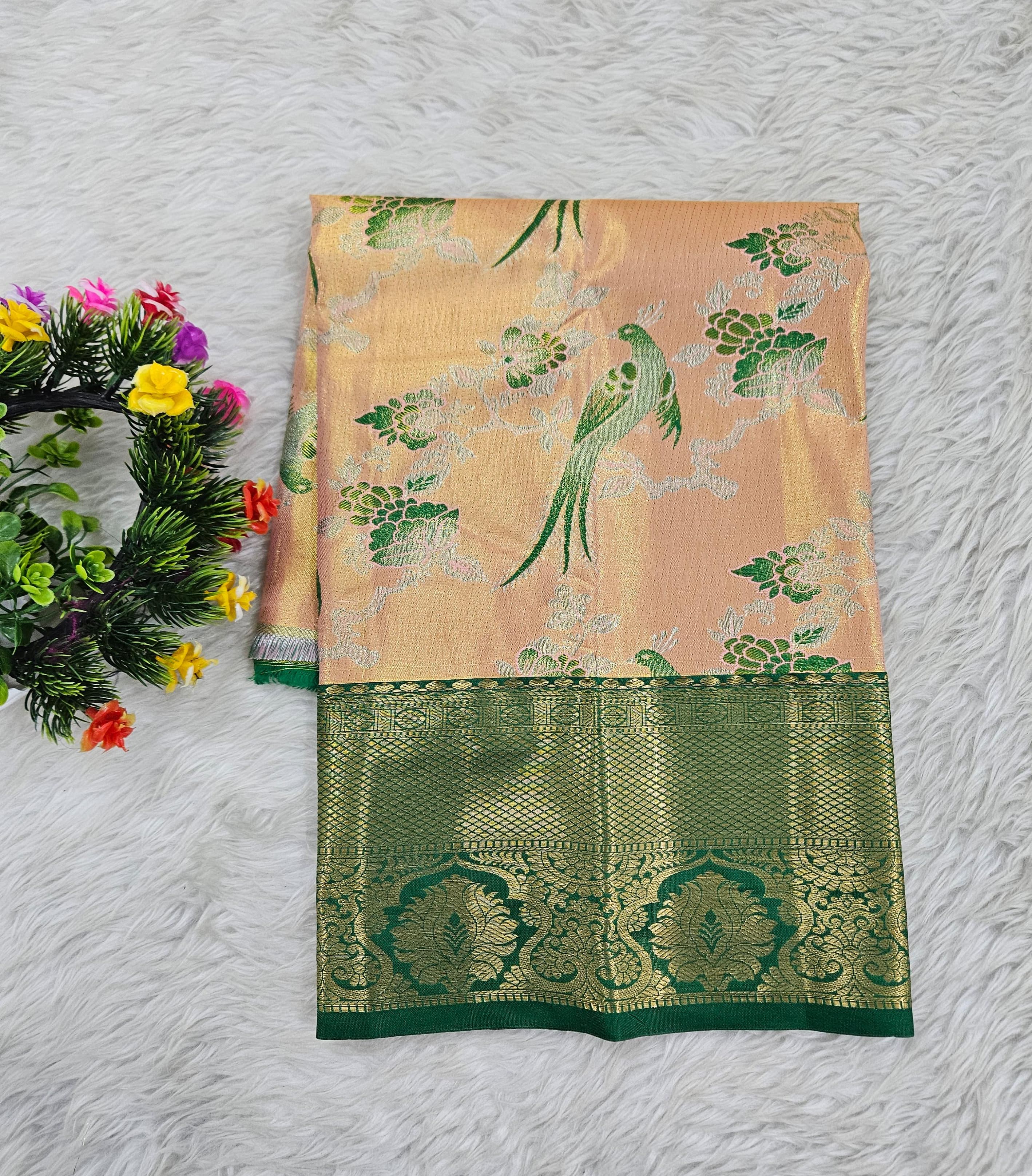 (0–1 Year) Lehenga – Unstitched (Blouse + Material)