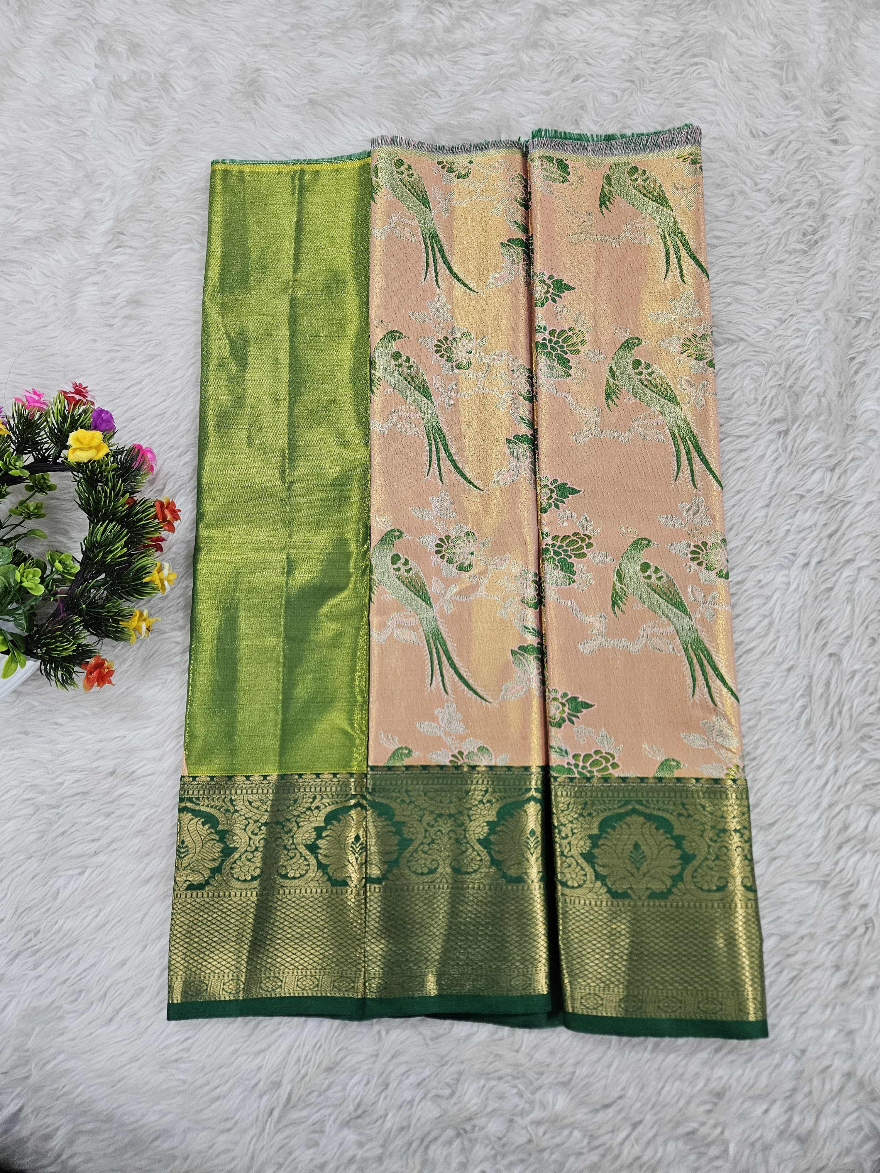 (0–1 Year) Lehenga – Unstitched (Blouse + Material)