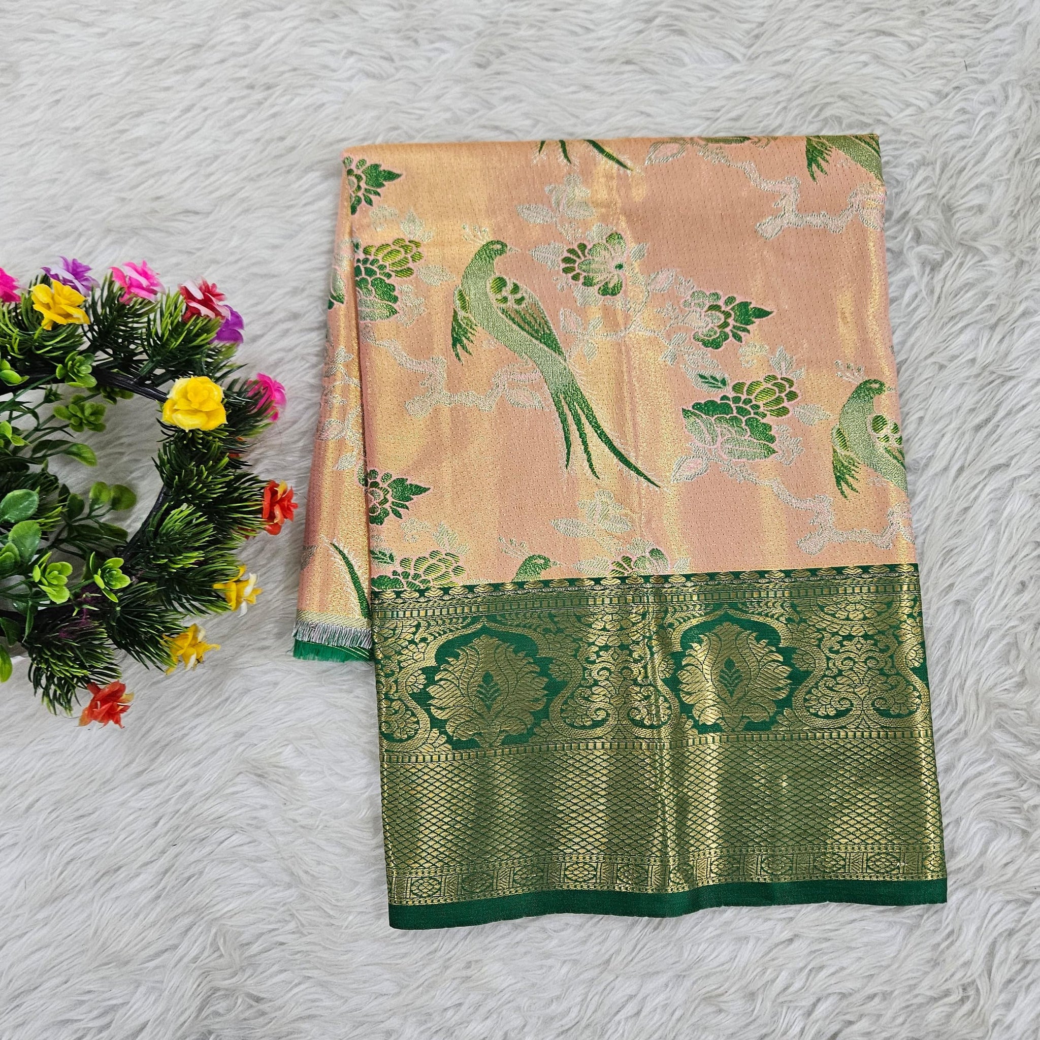 (0–1 Year) Lehenga – Unstitched (Blouse + Material)