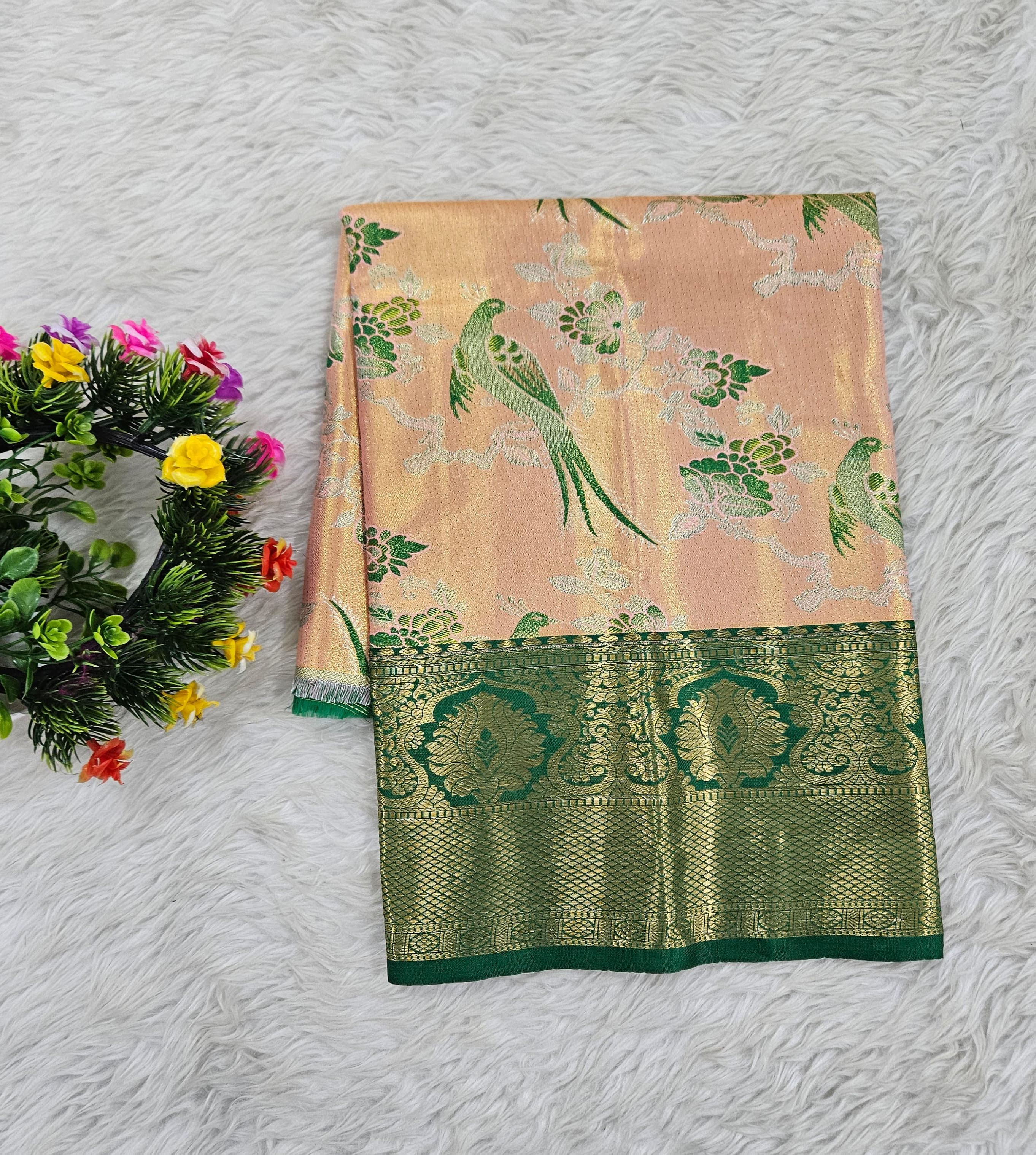 (0–1 Year) Lehenga – Unstitched (Blouse + Material)