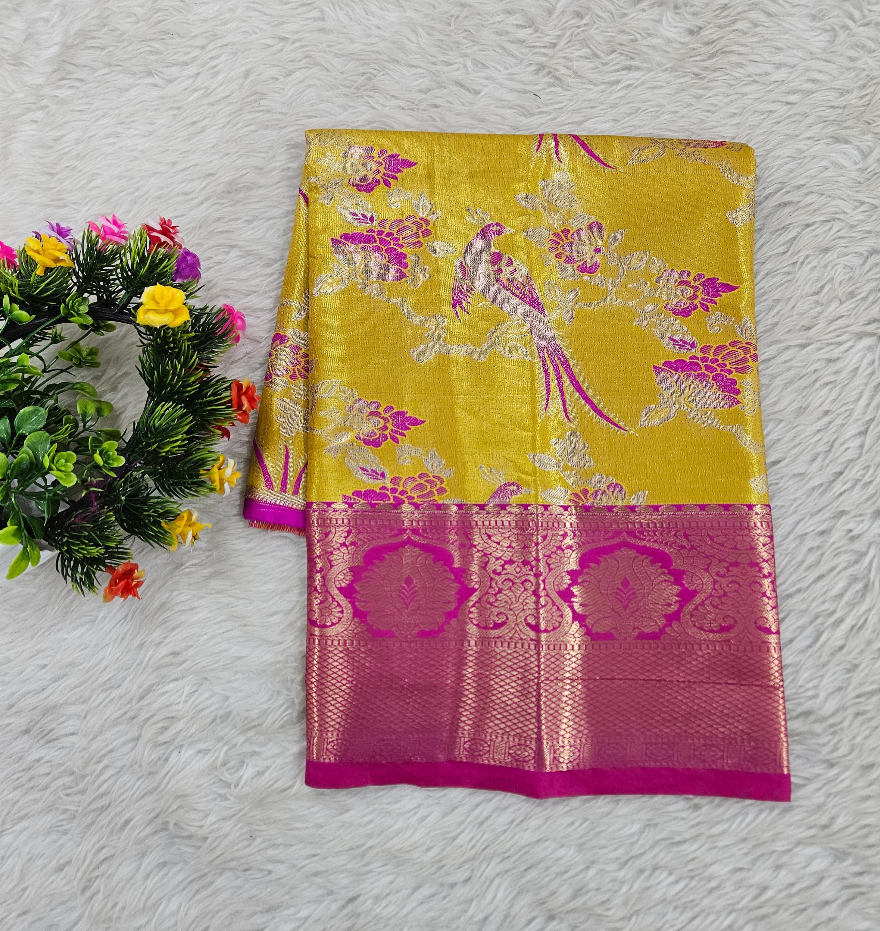 (0–1 Year) Lehenga – Unstitched (Blouse + Material)