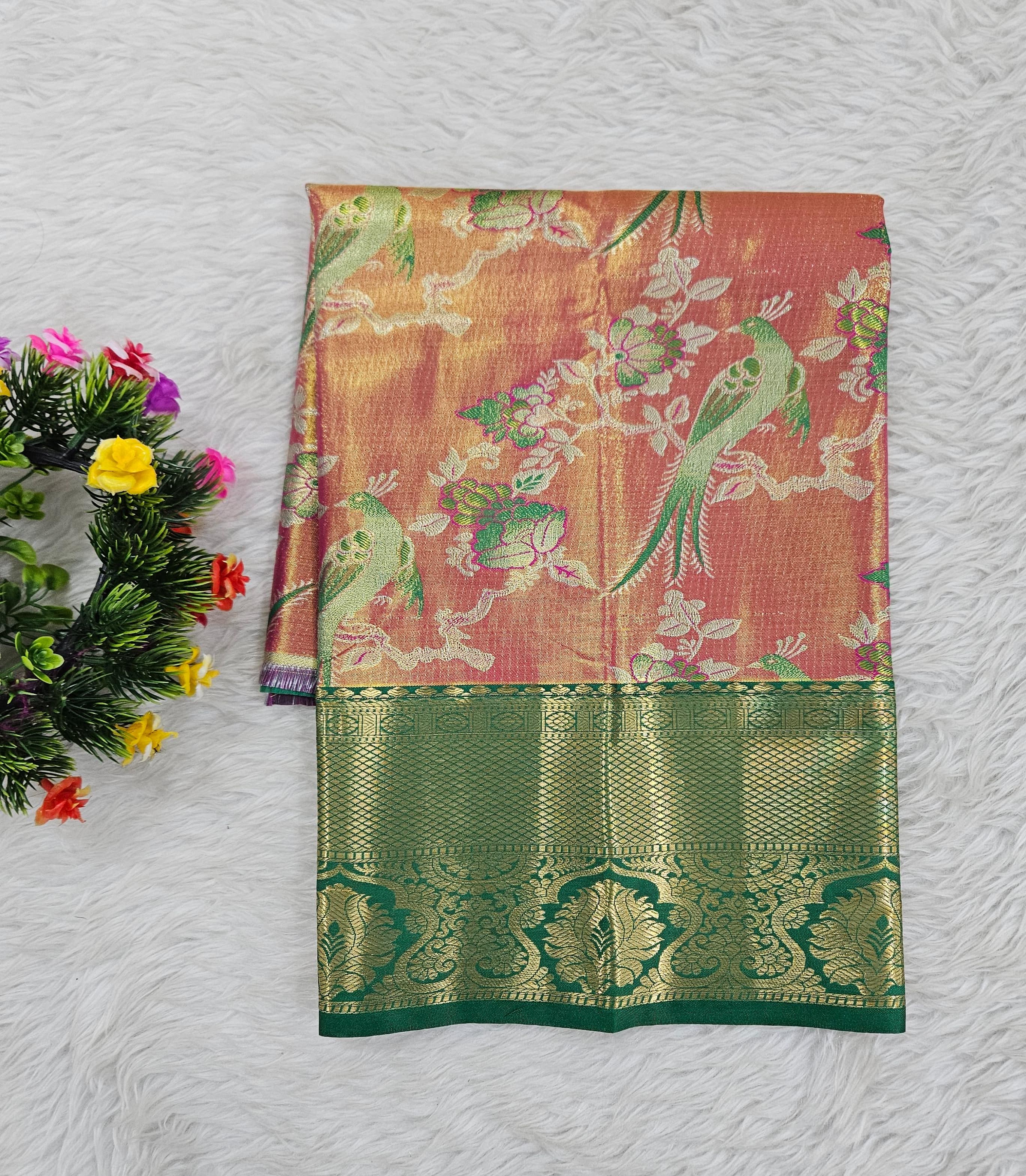 (0–1 Year) Lehenga – Unstitched (Blouse + Material)