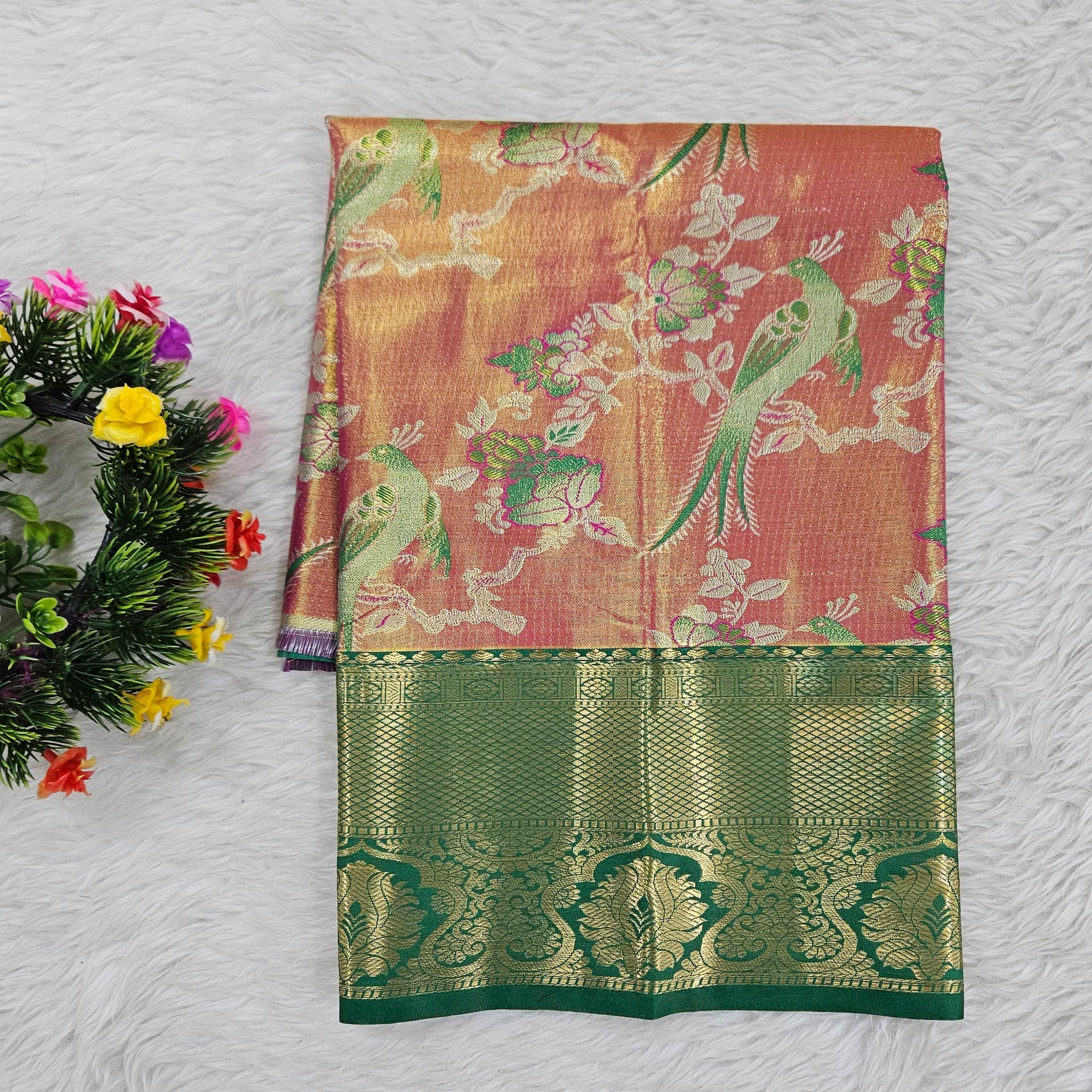 (0–1 Year) Lehenga – Unstitched (Blouse + Material)