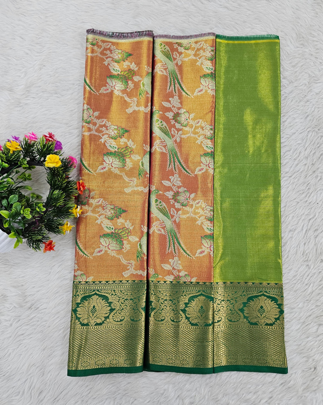 (0–1 Year) Lehenga – Unstitched (Blouse + Material)