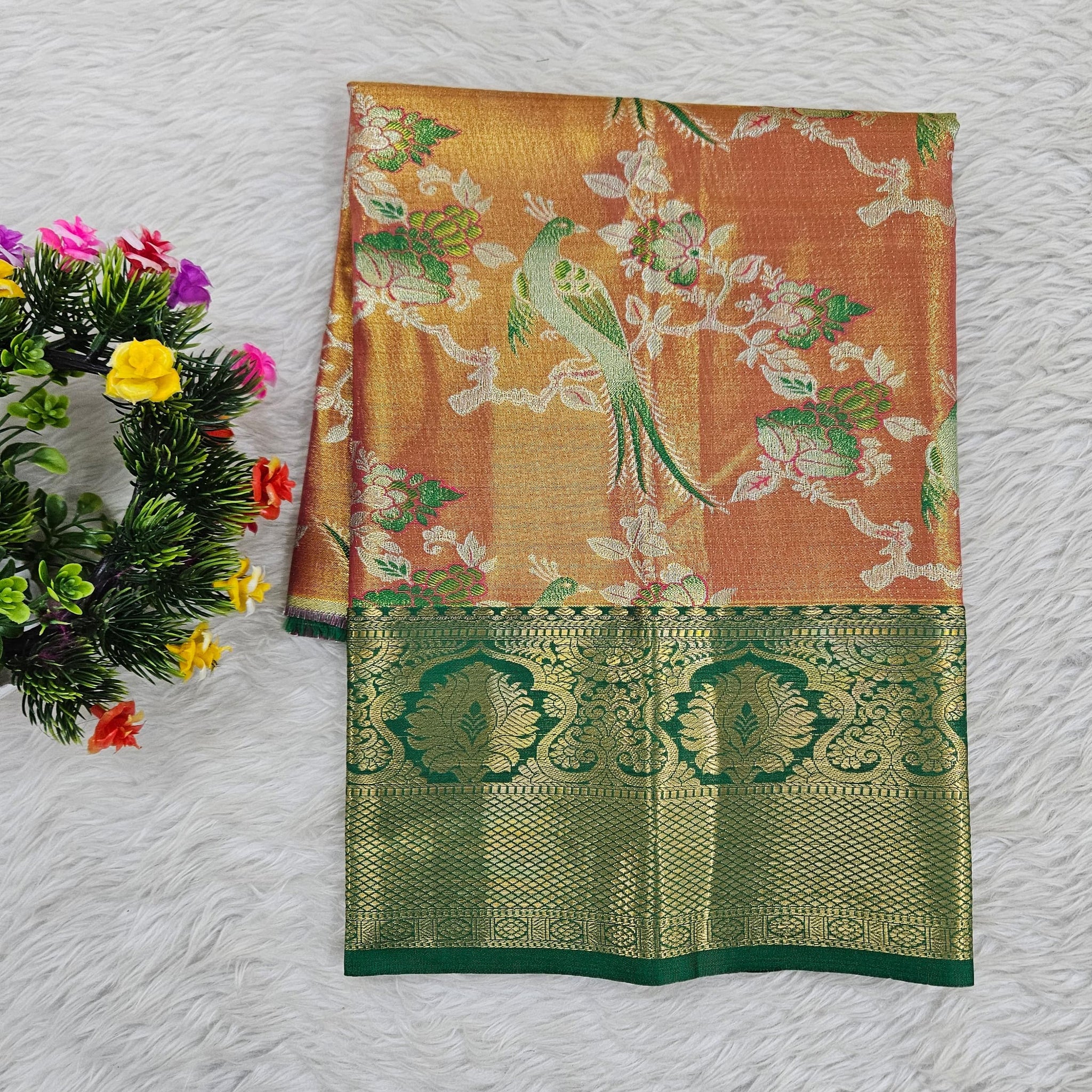 (0–1 Year) Lehenga – Unstitched (Blouse + Material)