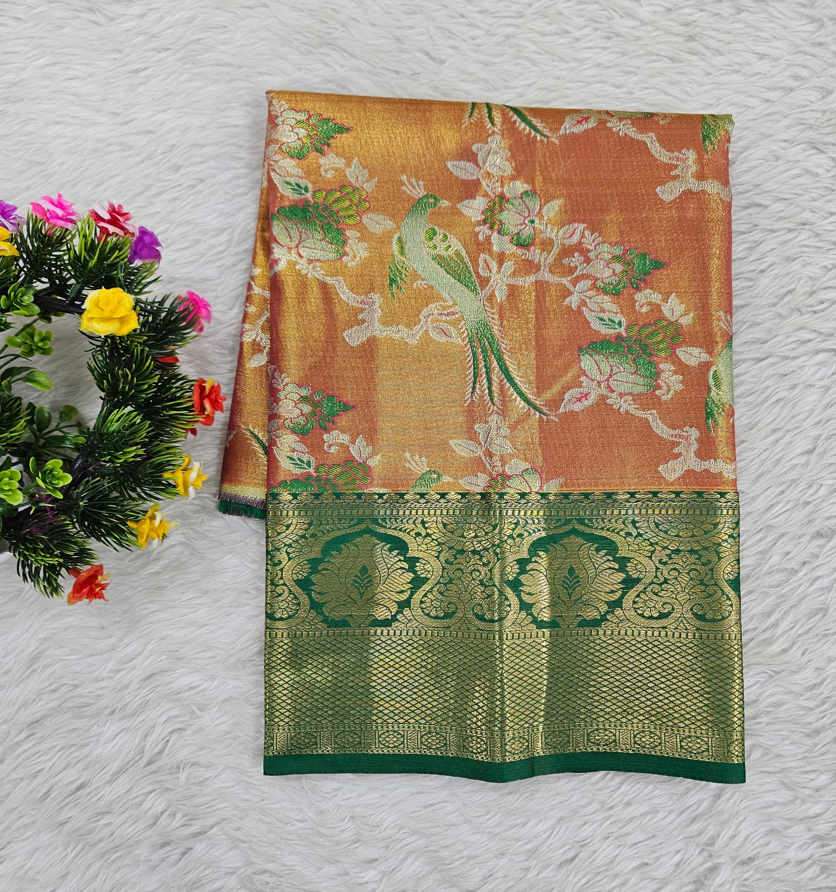 (0–1 Year) Lehenga – Unstitched (Blouse + Material)