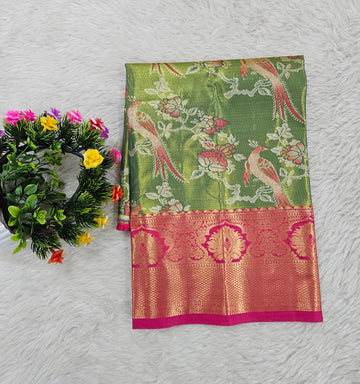 (0–1 Year) Lehenga – Unstitched (Blouse + Material)