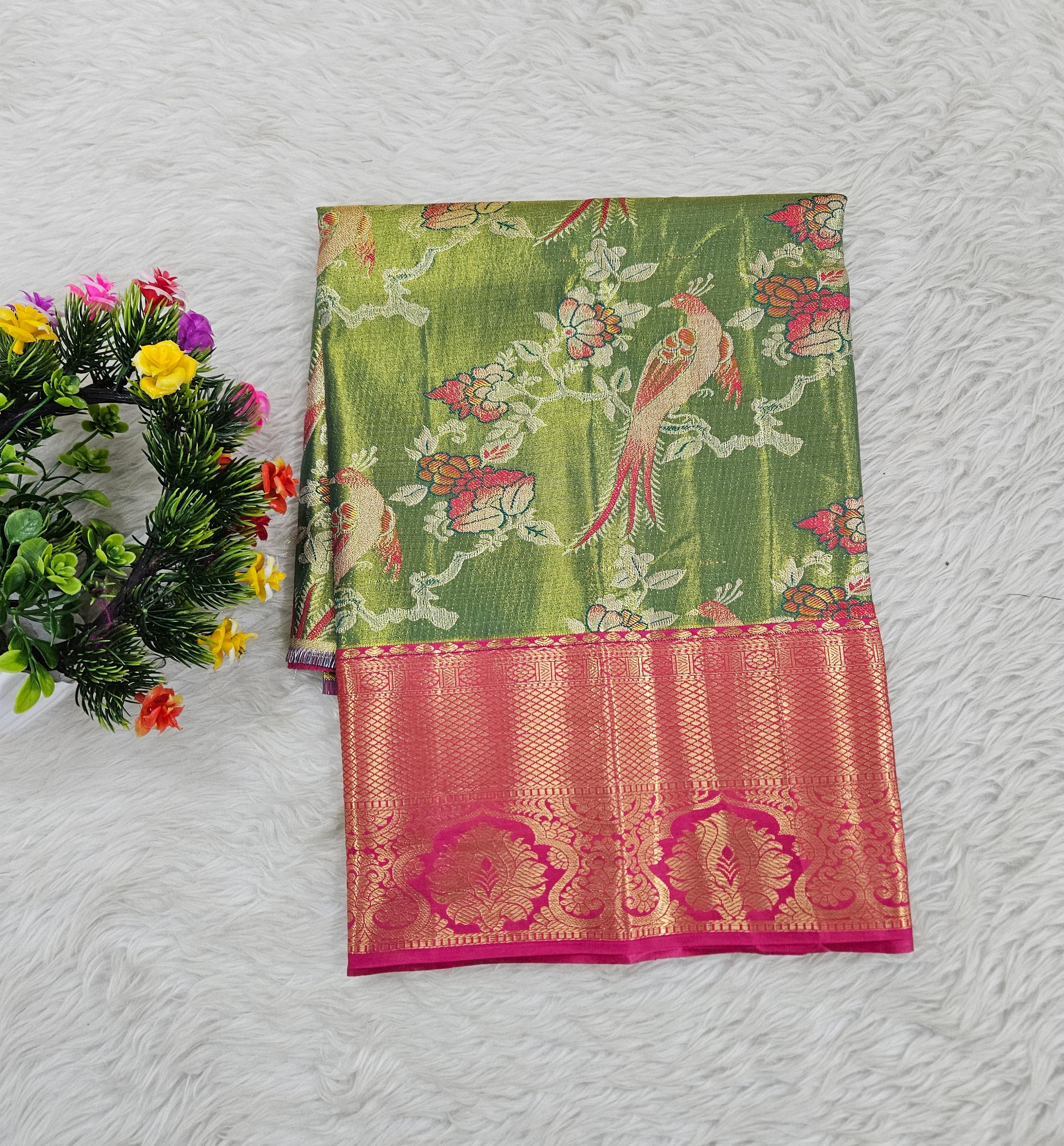 (0–1 Year) Lehenga – Unstitched (Blouse + Material)