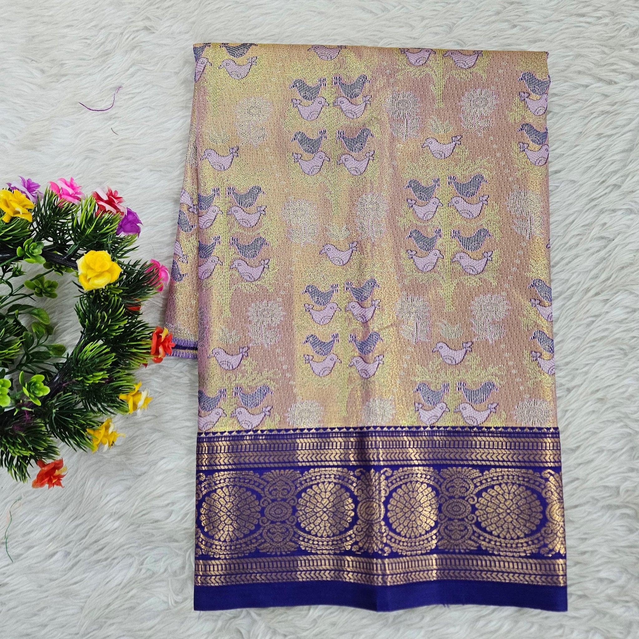 (0–1 Year) Lehenga – Unstitched (Blouse + Material)