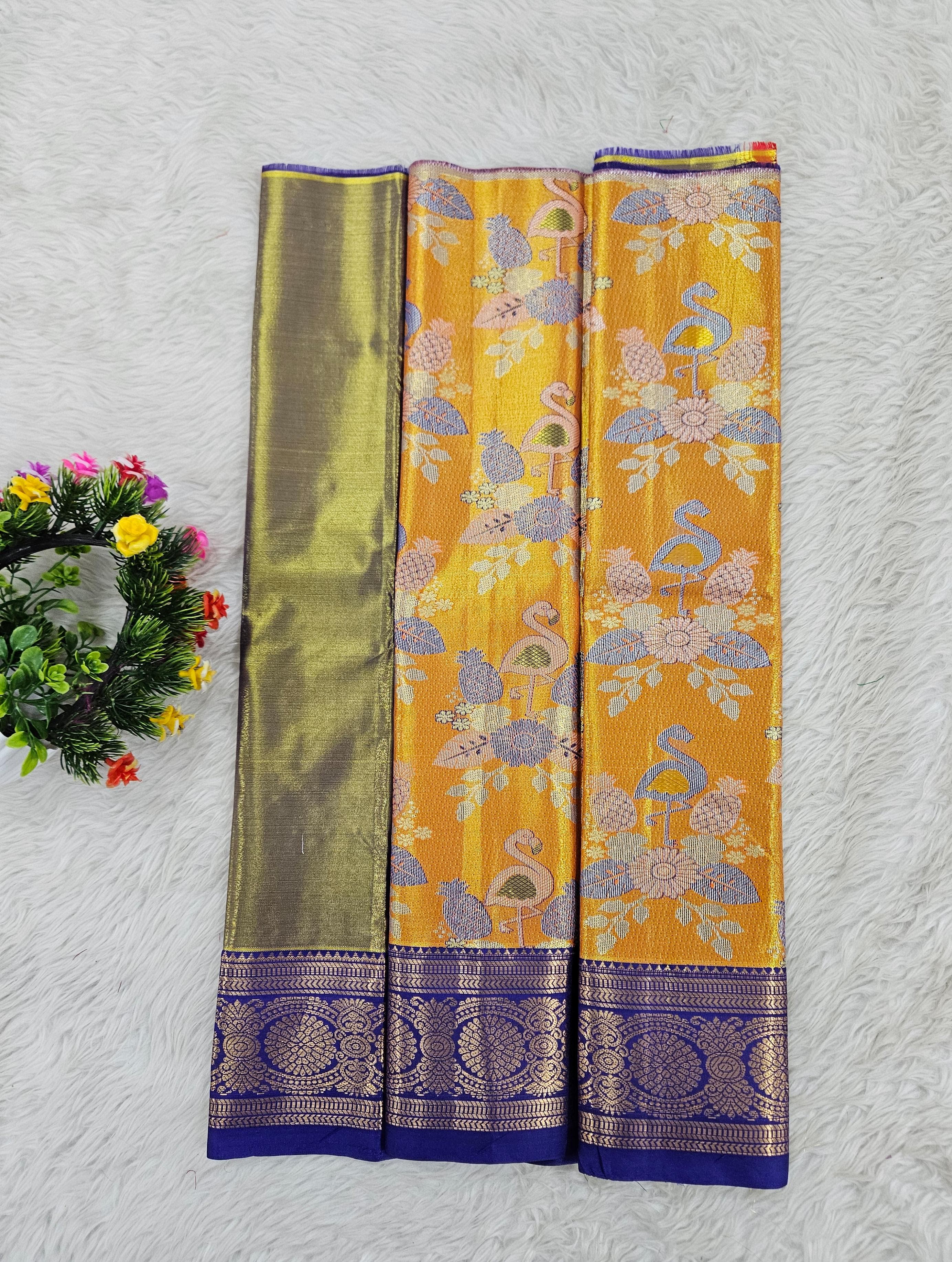 (0–1 Year) Lehenga – Unstitched (Blouse + Material)