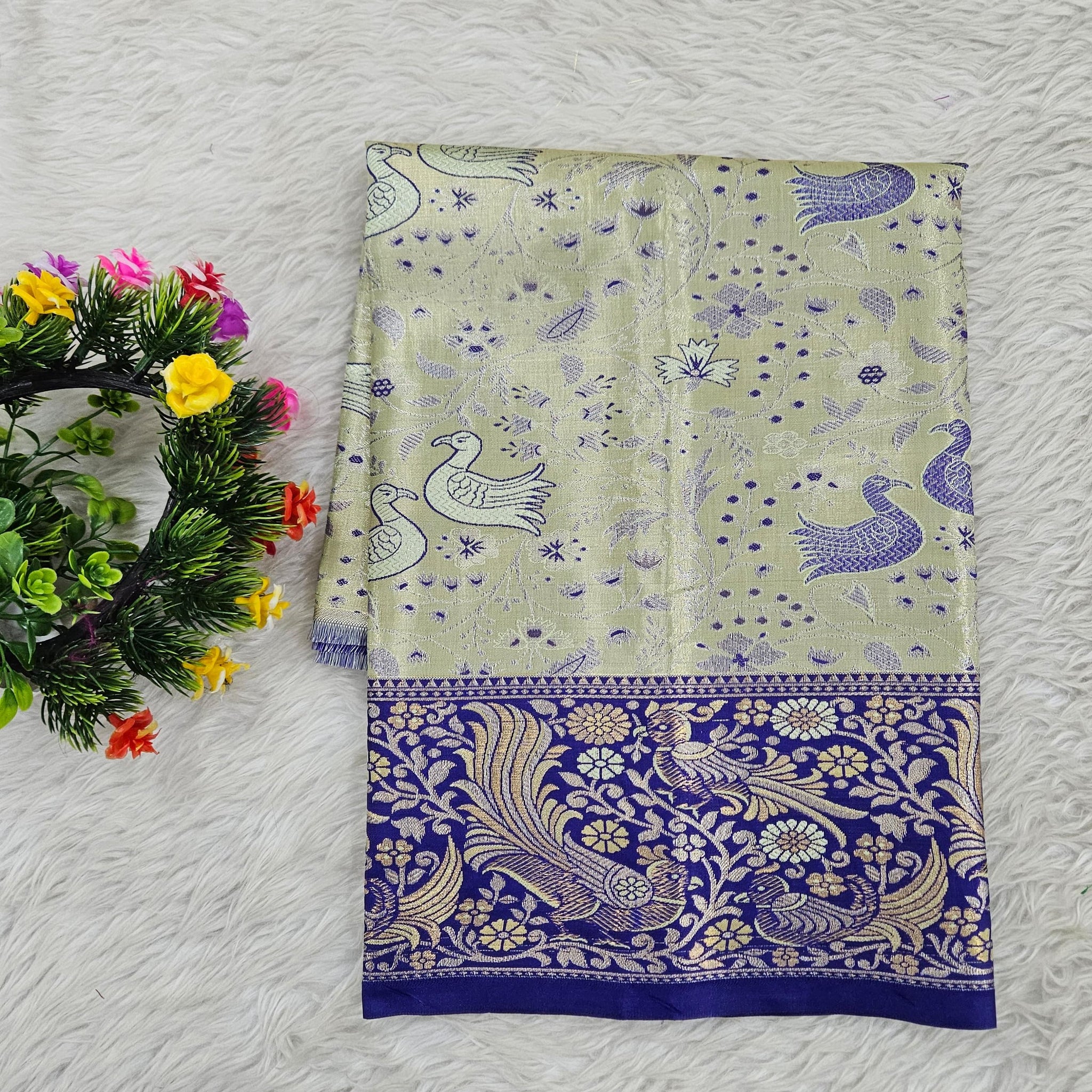 (0–1 Year) Lehenga – Unstitched (Blouse + Material)