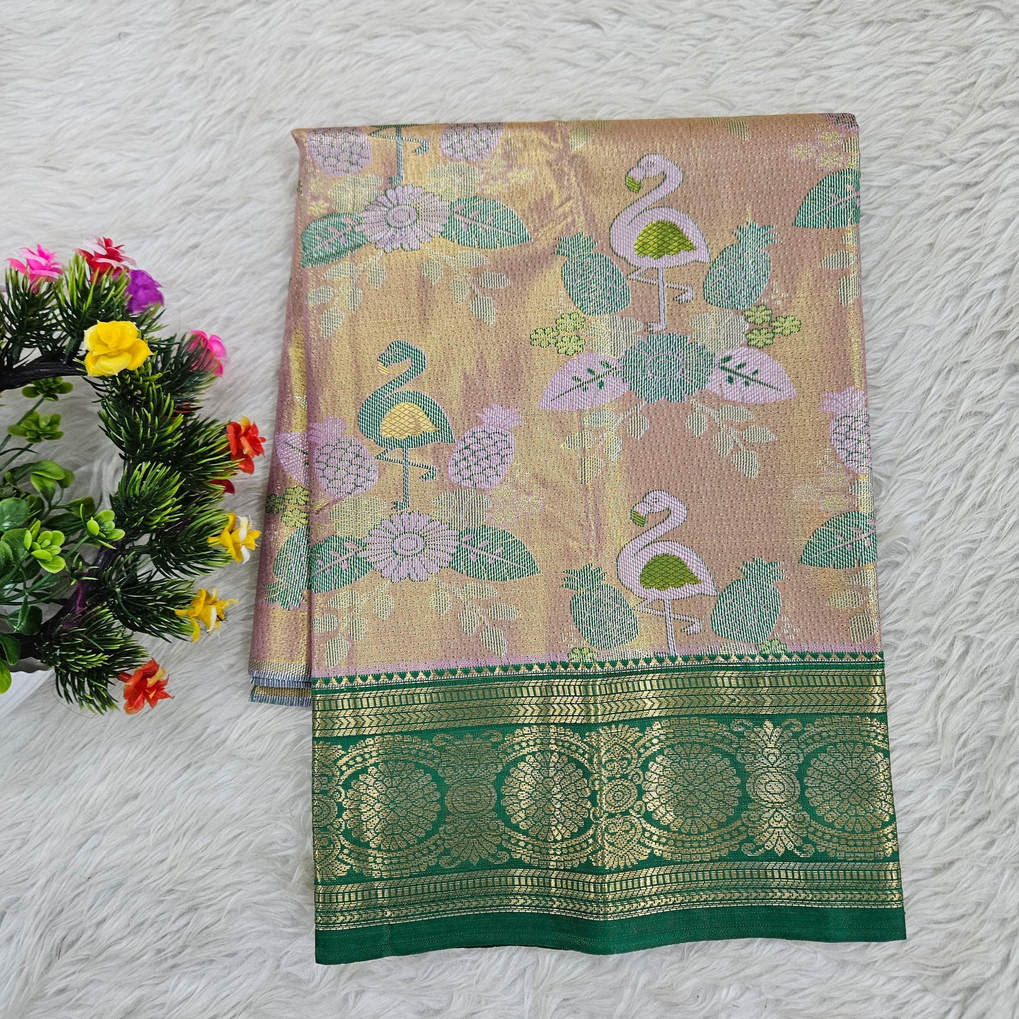 (0–1 Year) Lehenga – Unstitched (Blouse + Material)