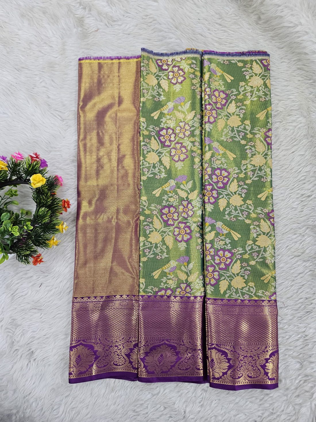 (0–1 Year) Lehenga – Unstitched (Blouse + Material)