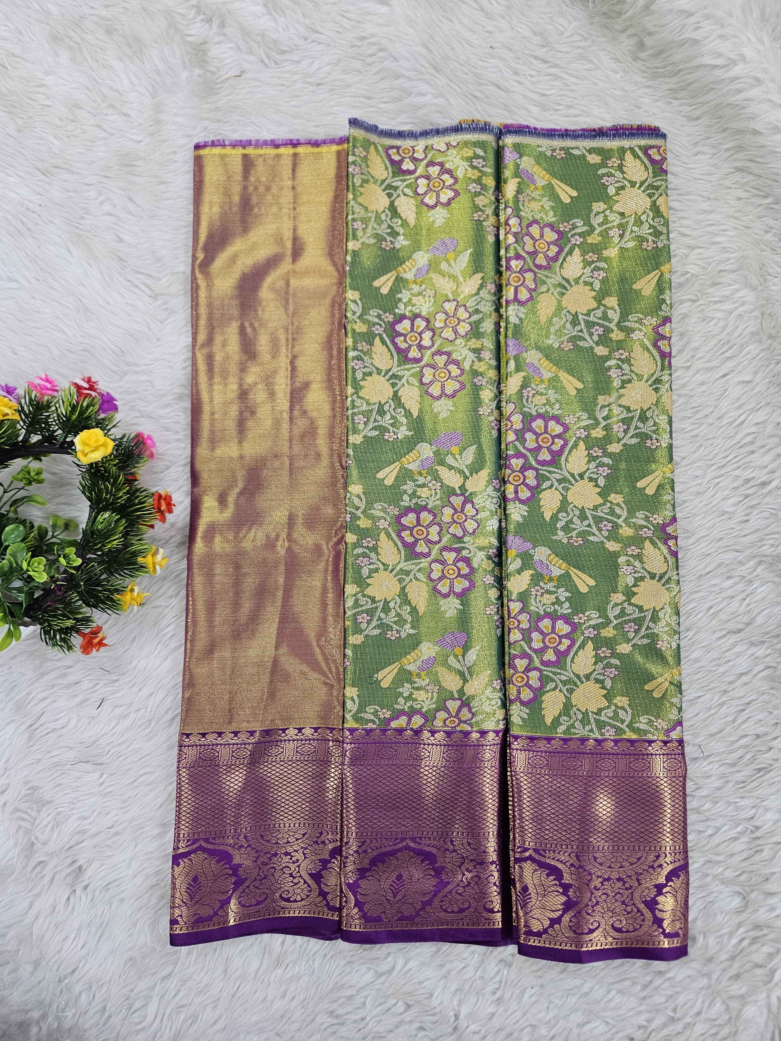 (0–1 Year) Lehenga – Unstitched (Blouse + Material)