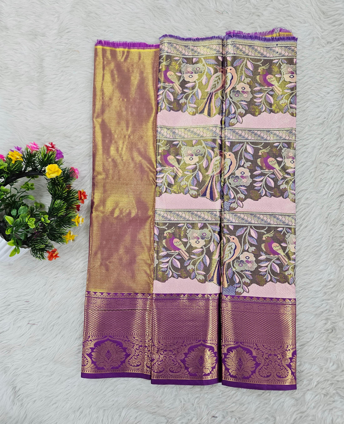 (0–1 Year) Lehenga – Unstitched (Blouse + Material)