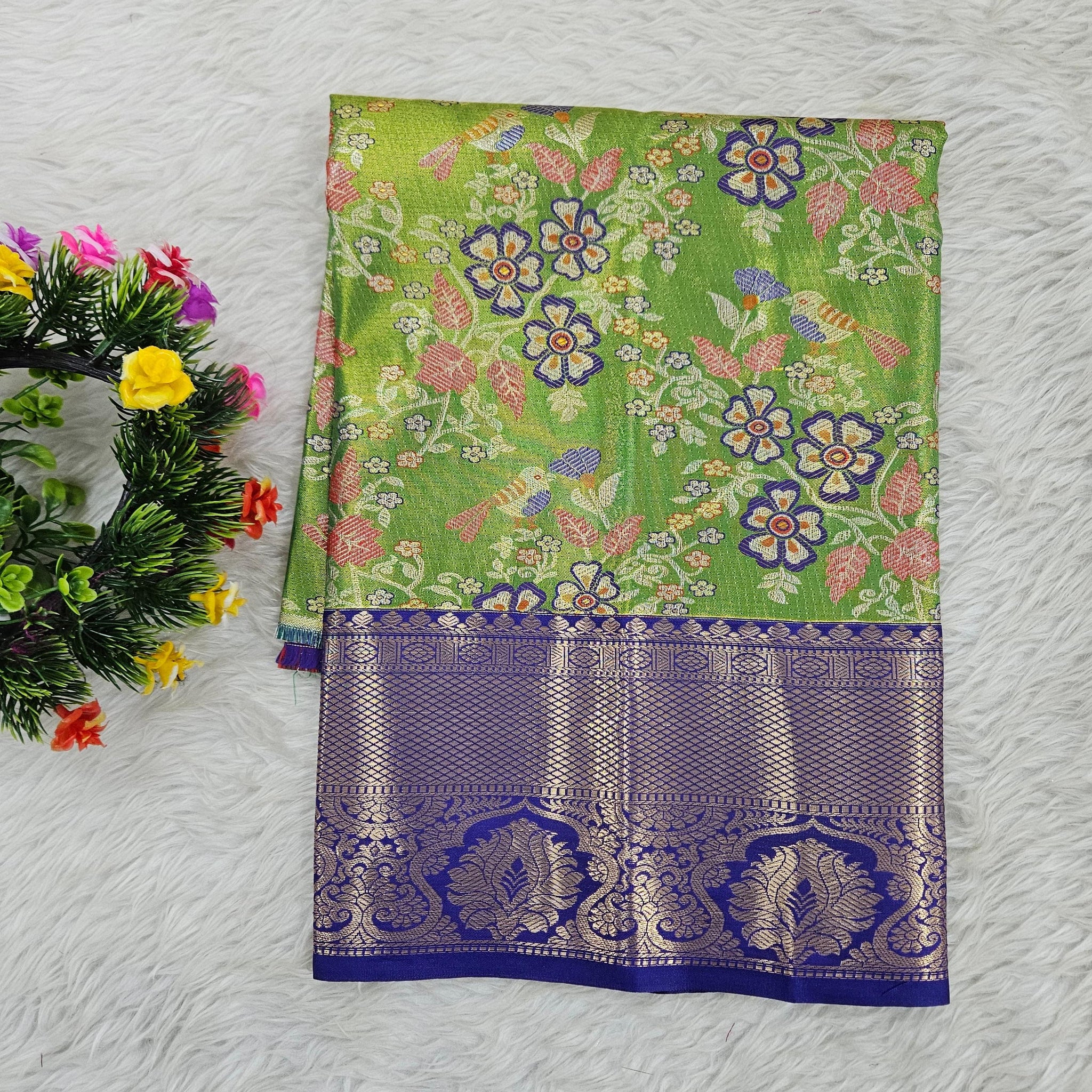 (0–1 Year) Lehenga – Unstitched (Blouse + Material)