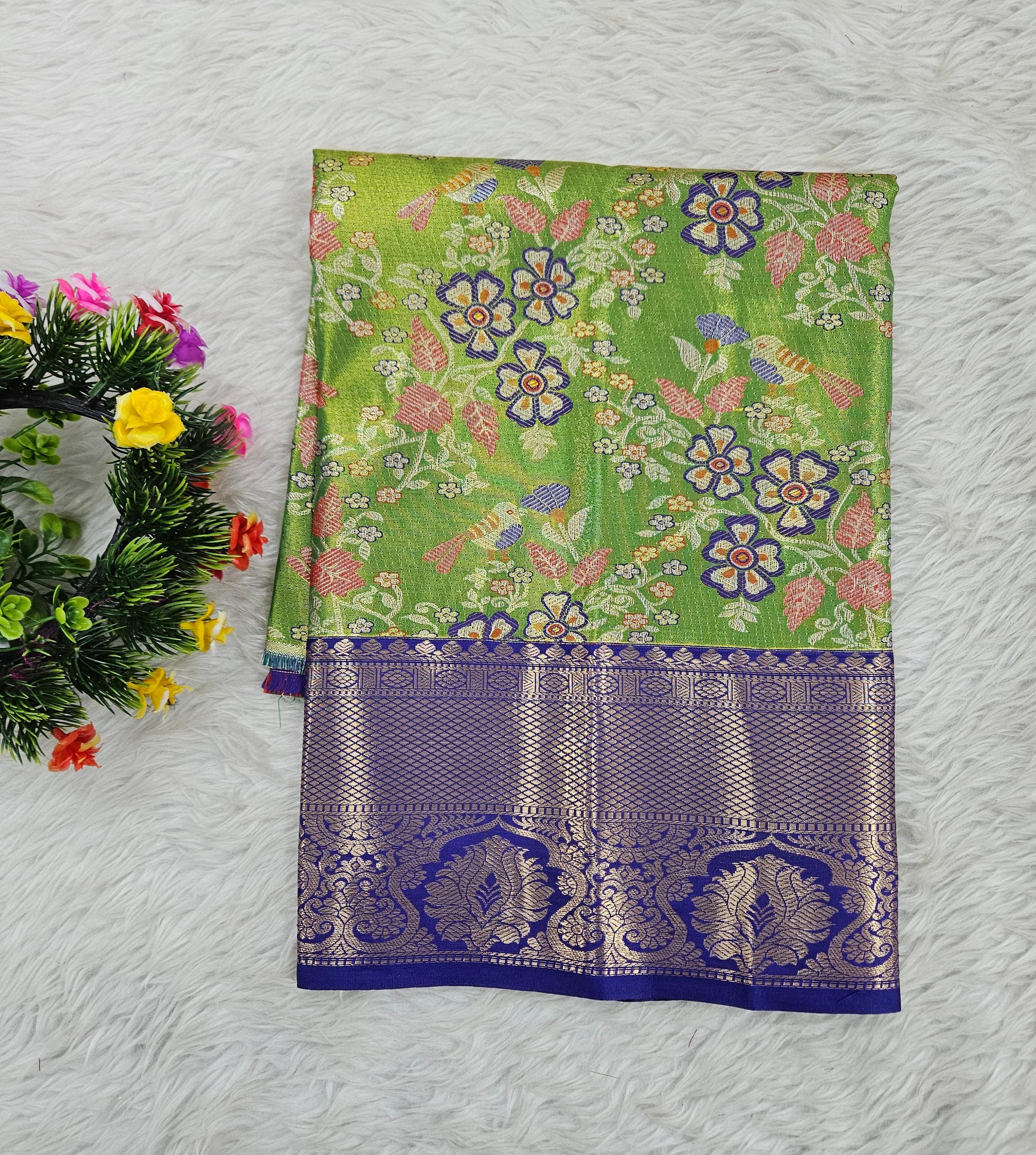 (0–1 Year) Lehenga – Unstitched (Blouse + Material)