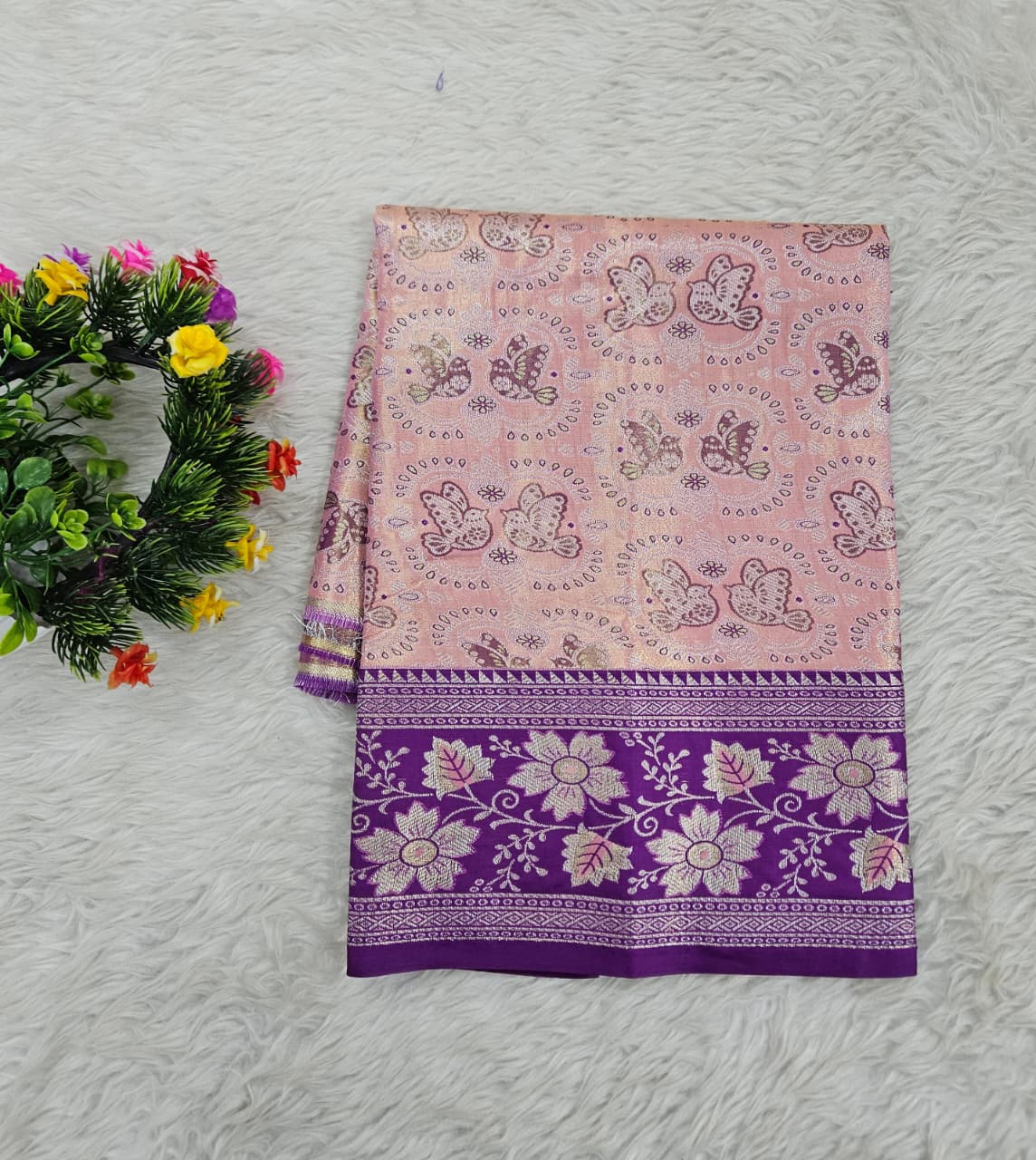 (0–1 Year) Lehenga – Unstitched (Blouse + Material)