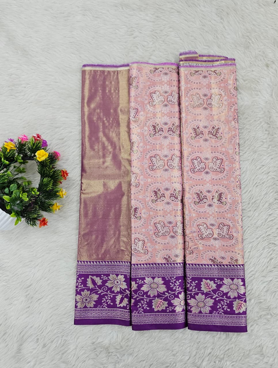 (0–1 Year) Lehenga – Unstitched (Blouse + Material)