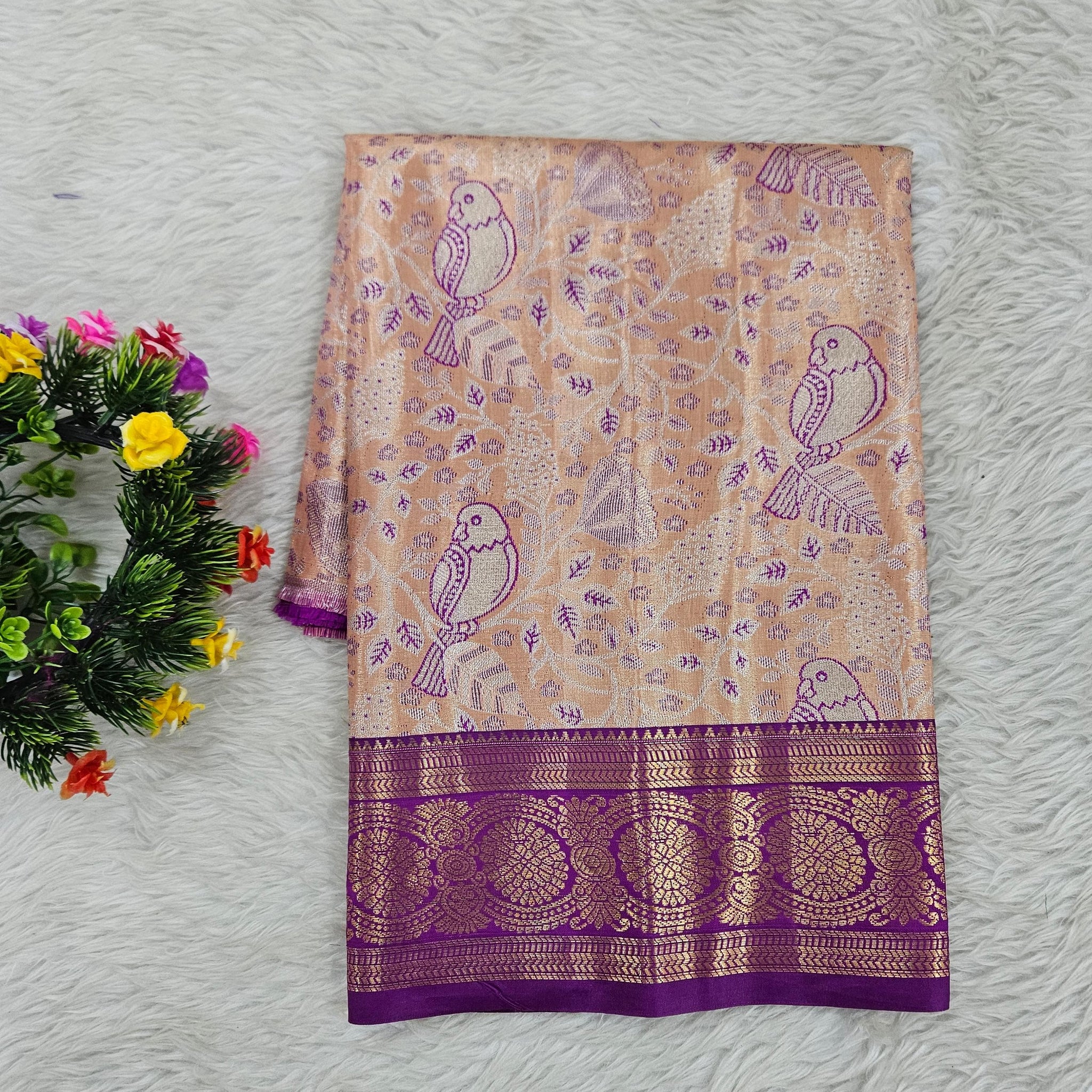 (0–1 Year) Lehenga – Unstitched (Blouse + Material)