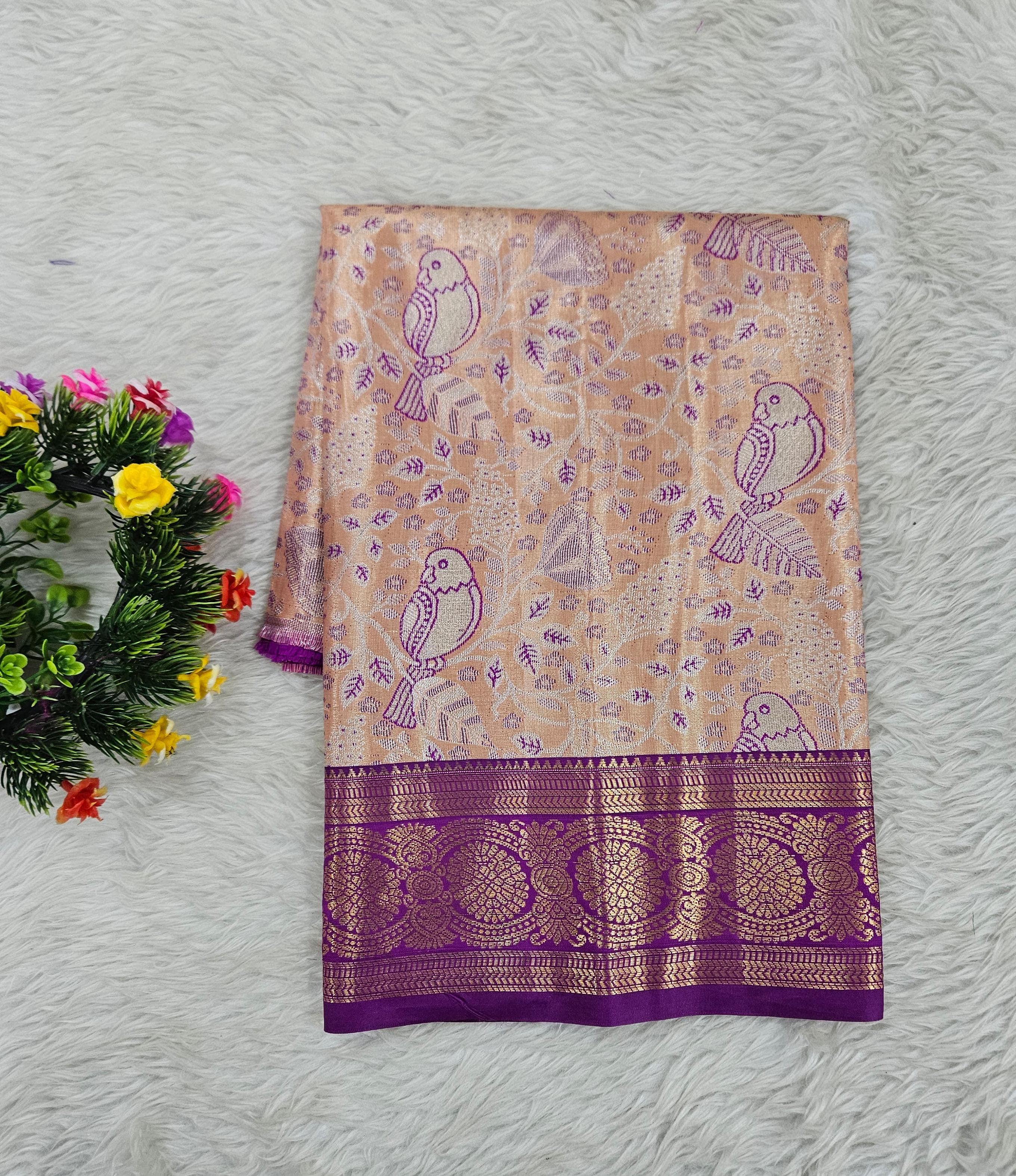 (0–1 Year) Lehenga – Unstitched (Blouse + Material)