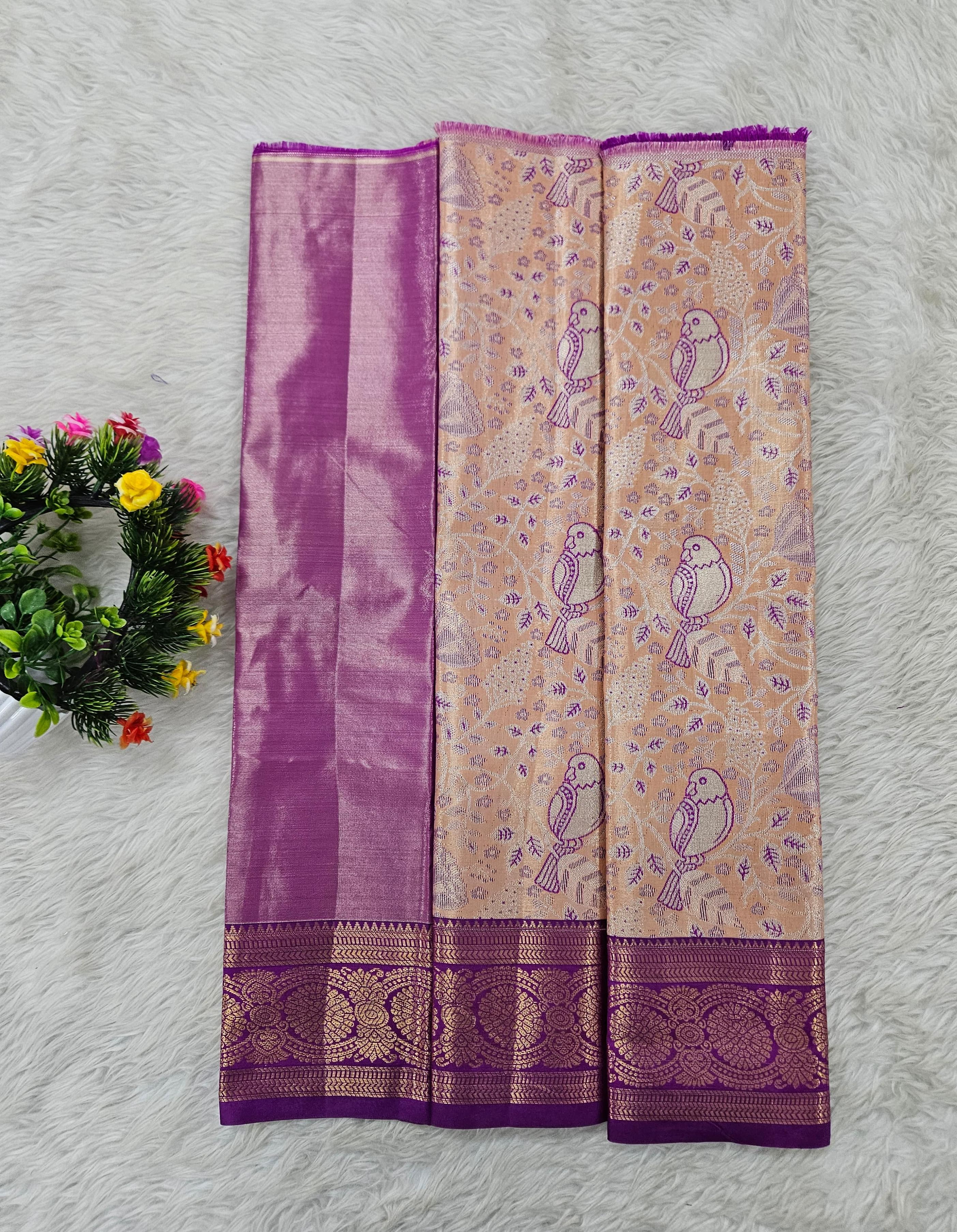 (0–1 Year) Lehenga – Unstitched (Blouse + Material)