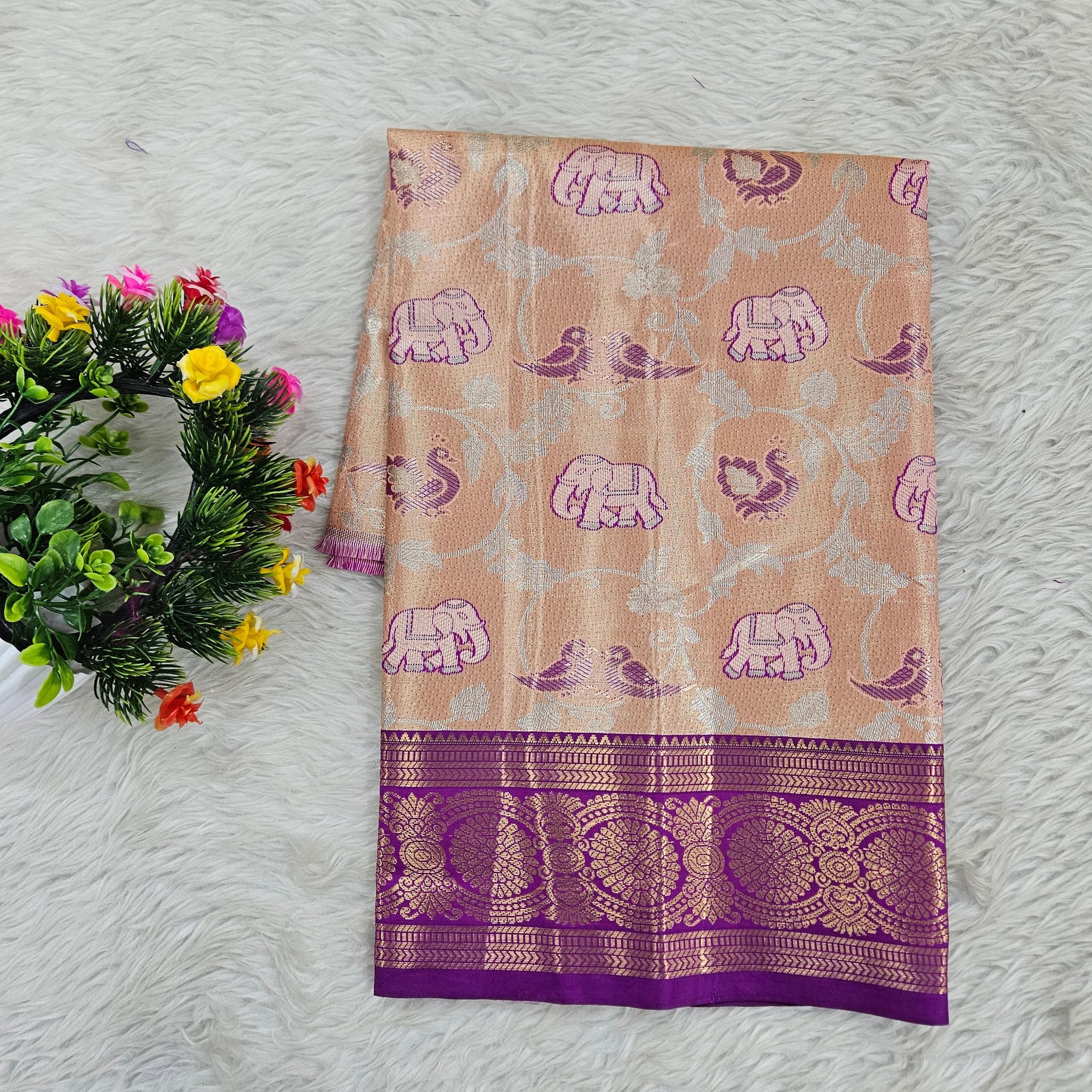 (0–1 Year) Lehenga – Unstitched (Blouse + Material)