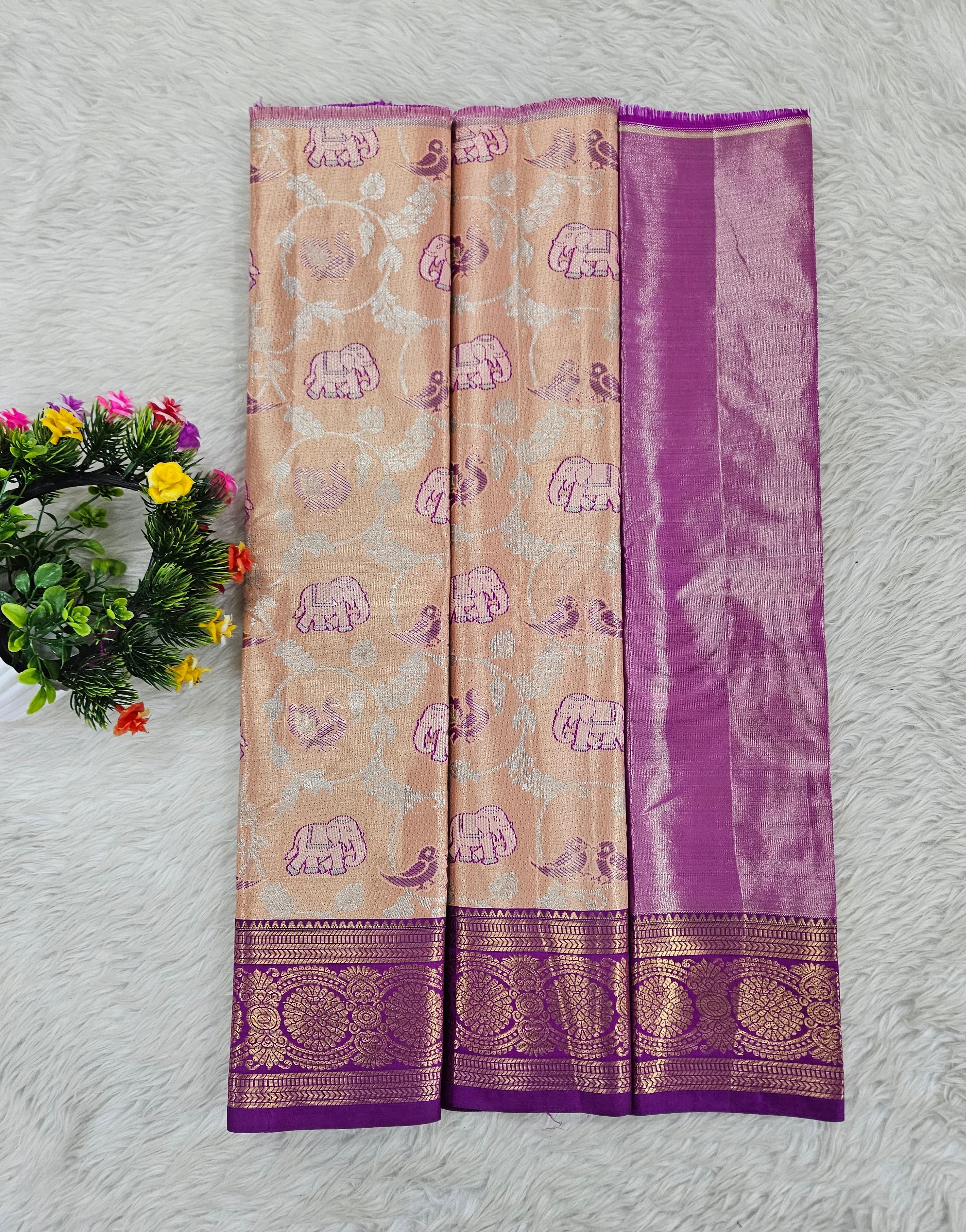 (0–1 Year) Lehenga – Unstitched (Blouse + Material)