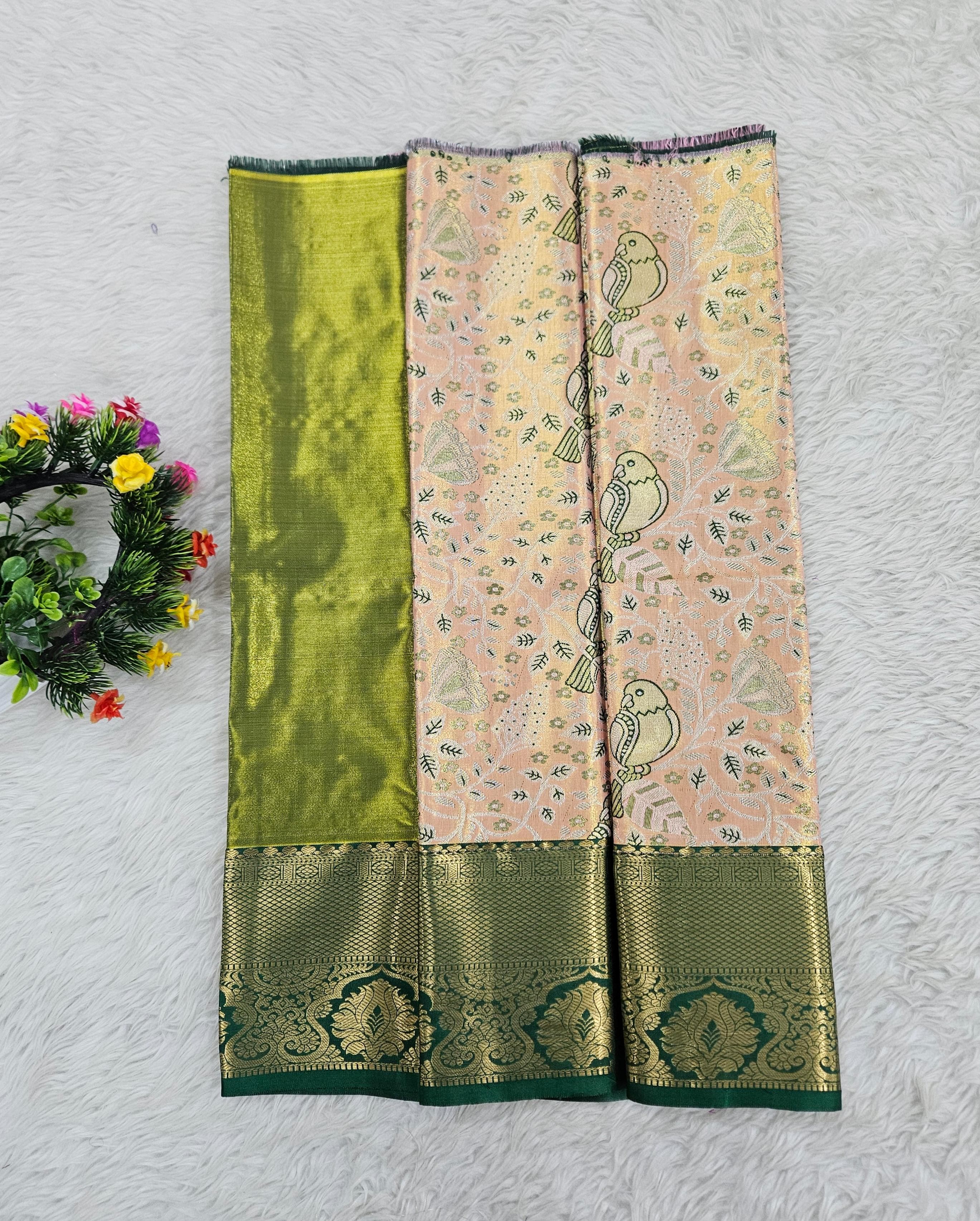 (0–1 Year) Lehenga – Unstitched (Blouse + Material)