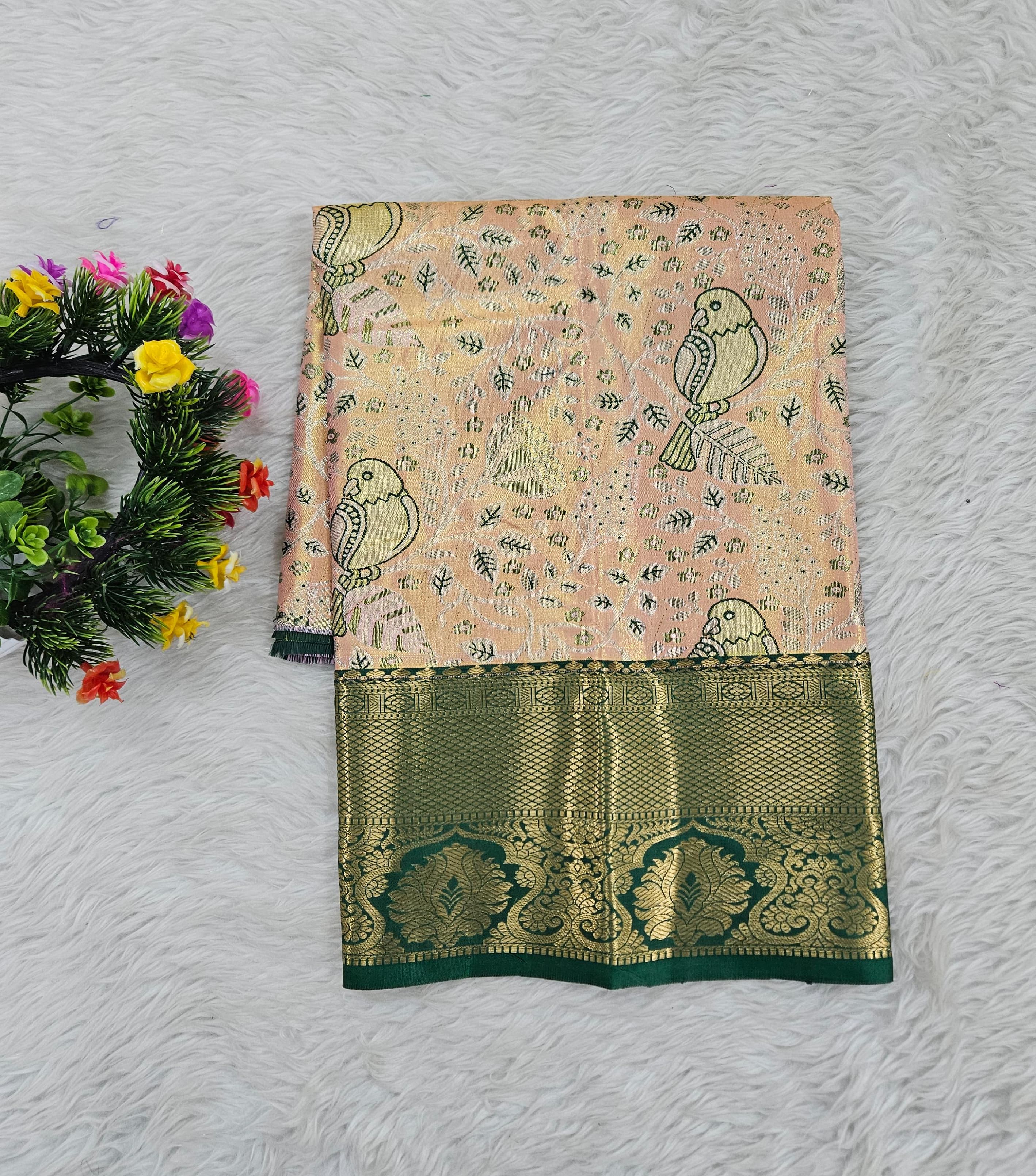 (0–1 Year) Lehenga – Unstitched (Blouse + Material)