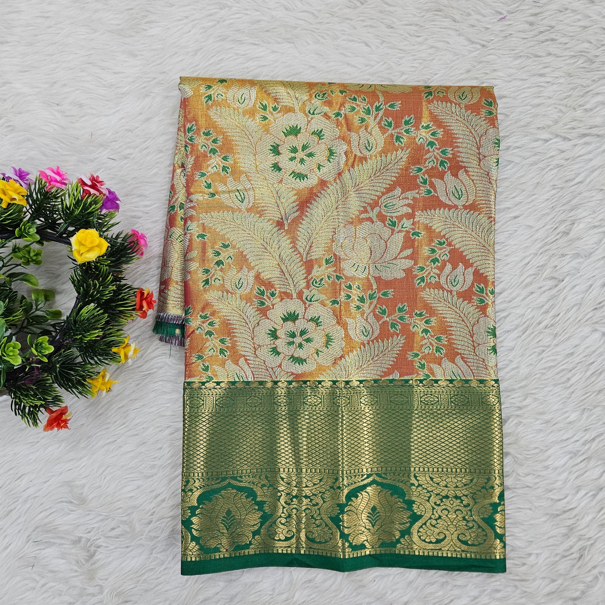 (0–1 Year) Lehenga – Unstitched (Blouse + Material)