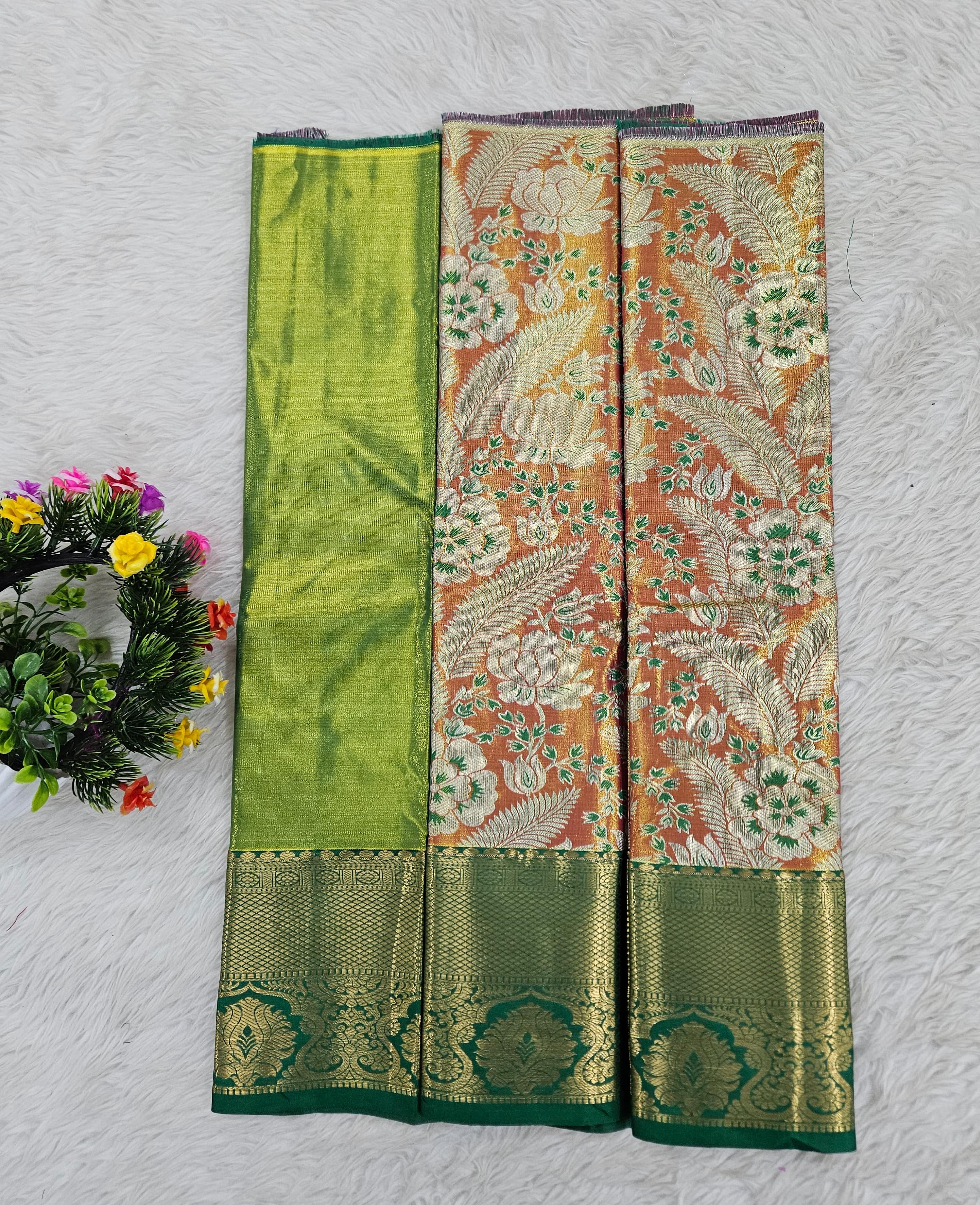 (0–1 Year) Lehenga – Unstitched (Blouse + Material)