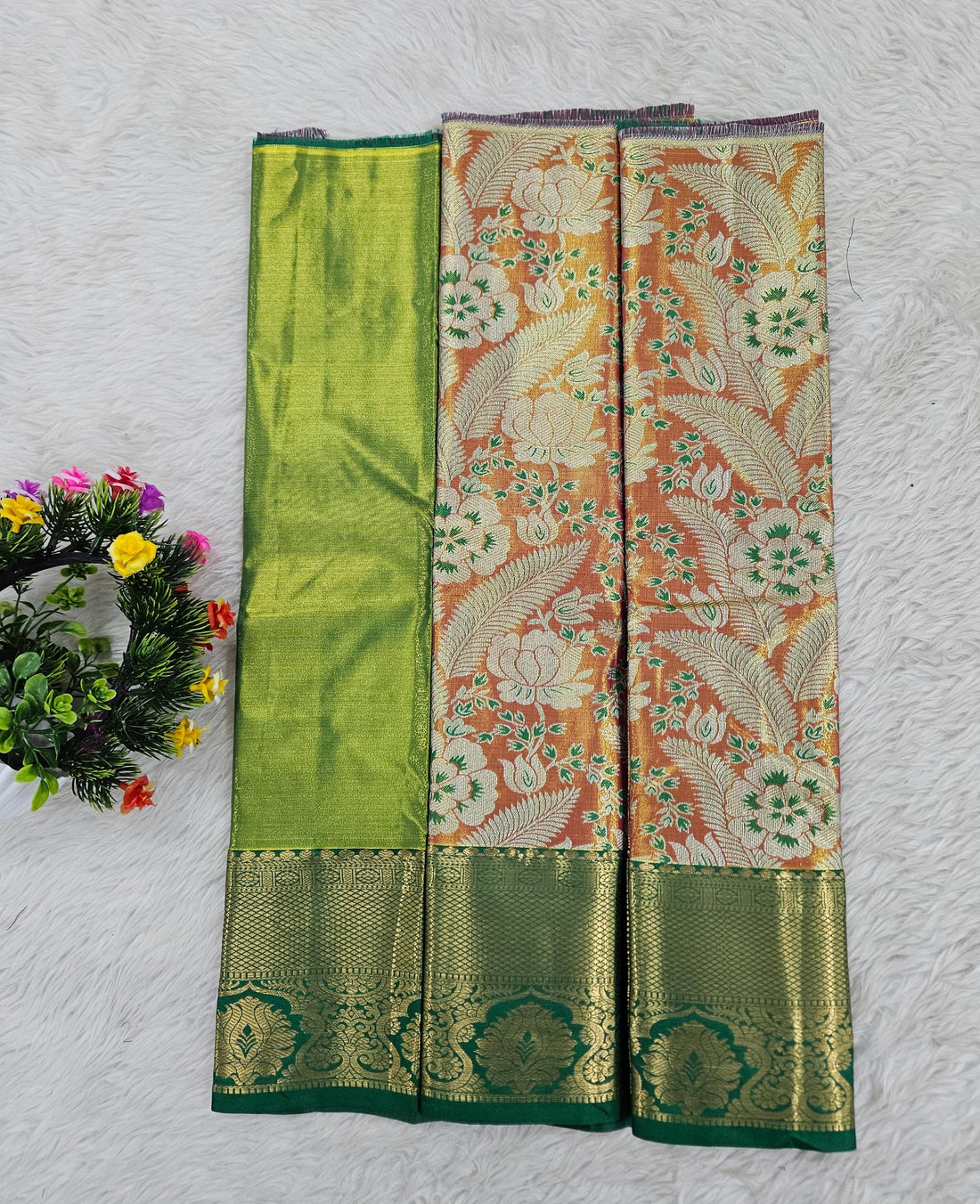 (0–1 Year) Lehenga – Unstitched (Blouse + Material)