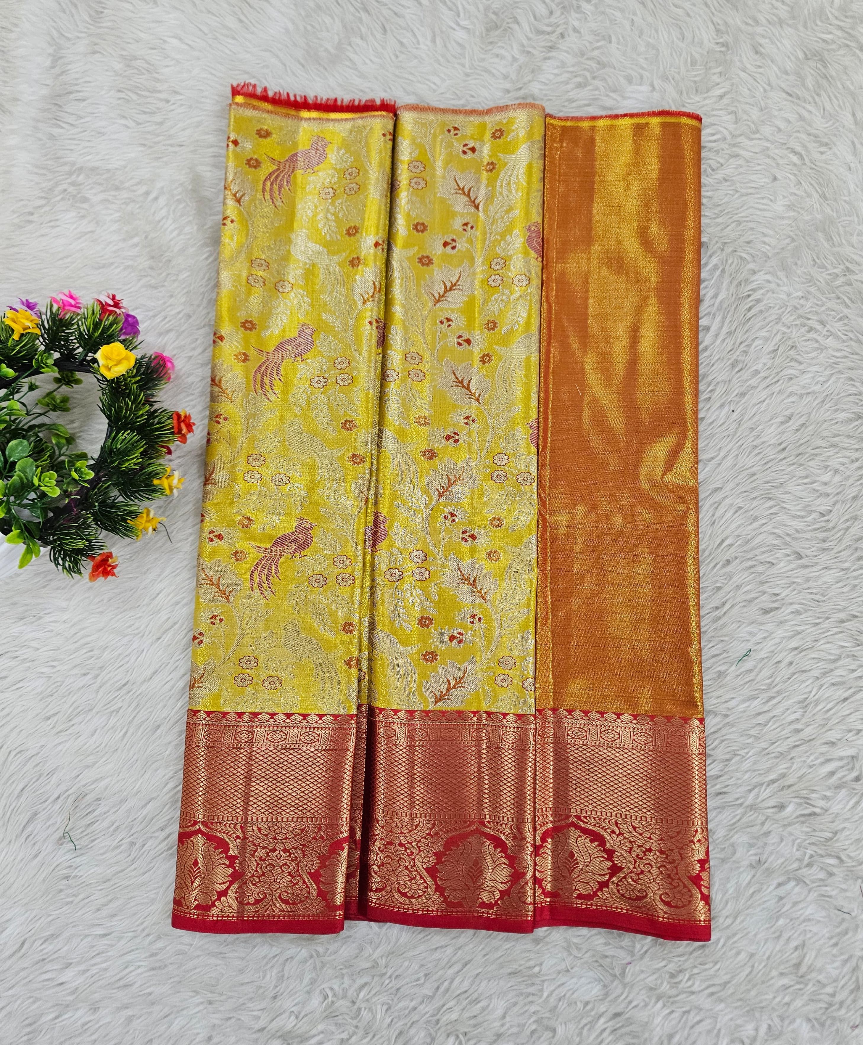 (0–1 Year) Lehenga – Unstitched (Blouse + Material)