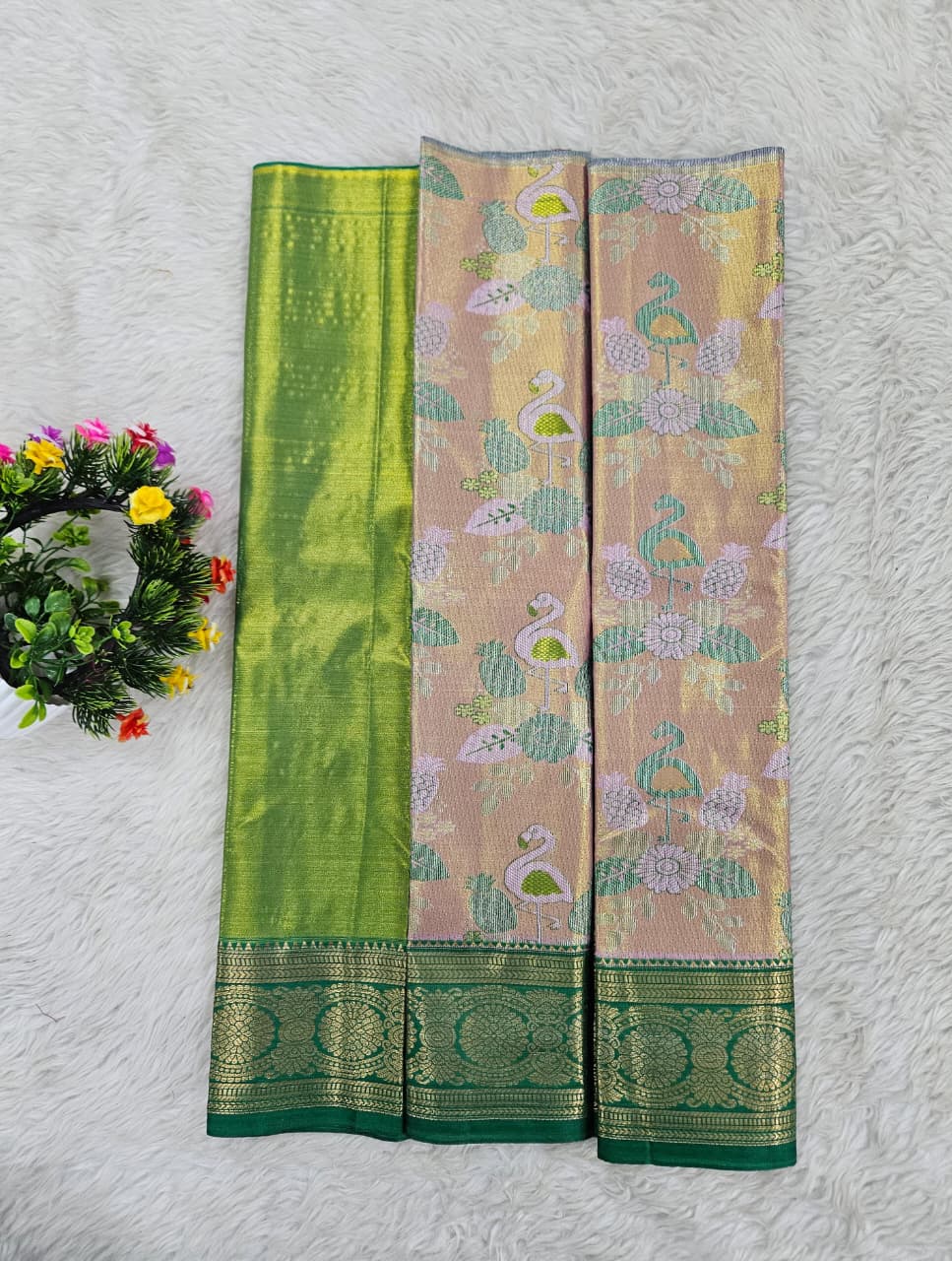 (0–1 Year) Lehenga – Unstitched (Blouse + Material)