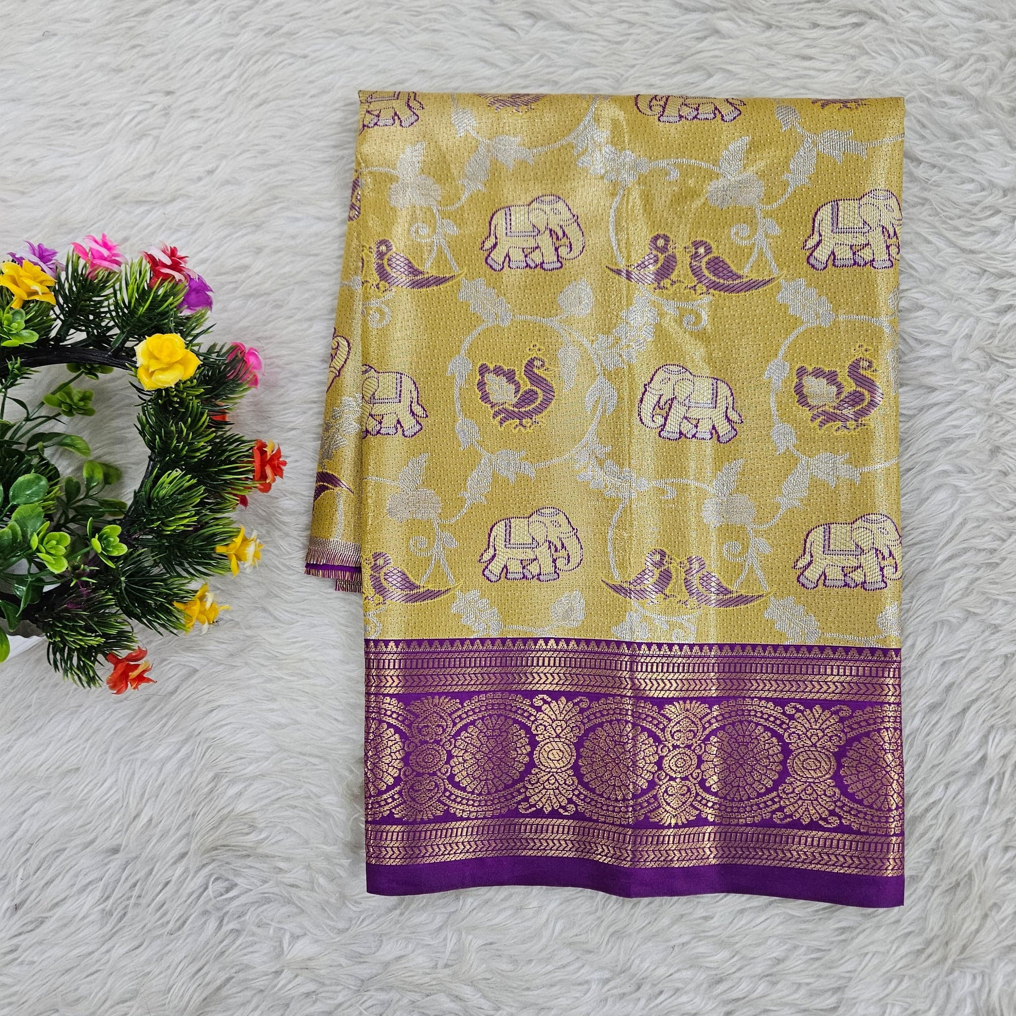 (0–1 Year) Lehenga – Unstitched (Blouse + Material)