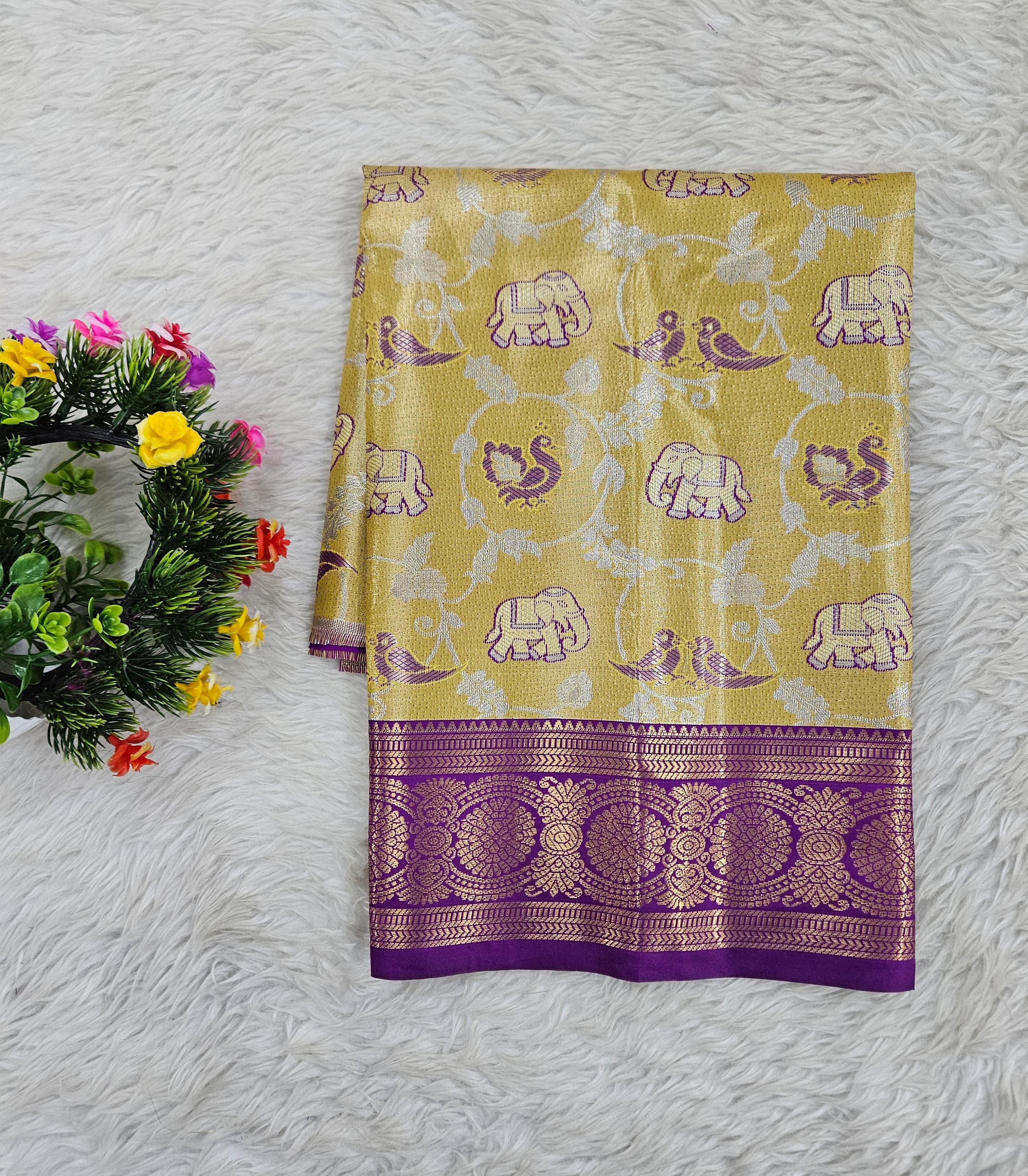 (0–1 Year) Lehenga – Unstitched (Blouse + Material)