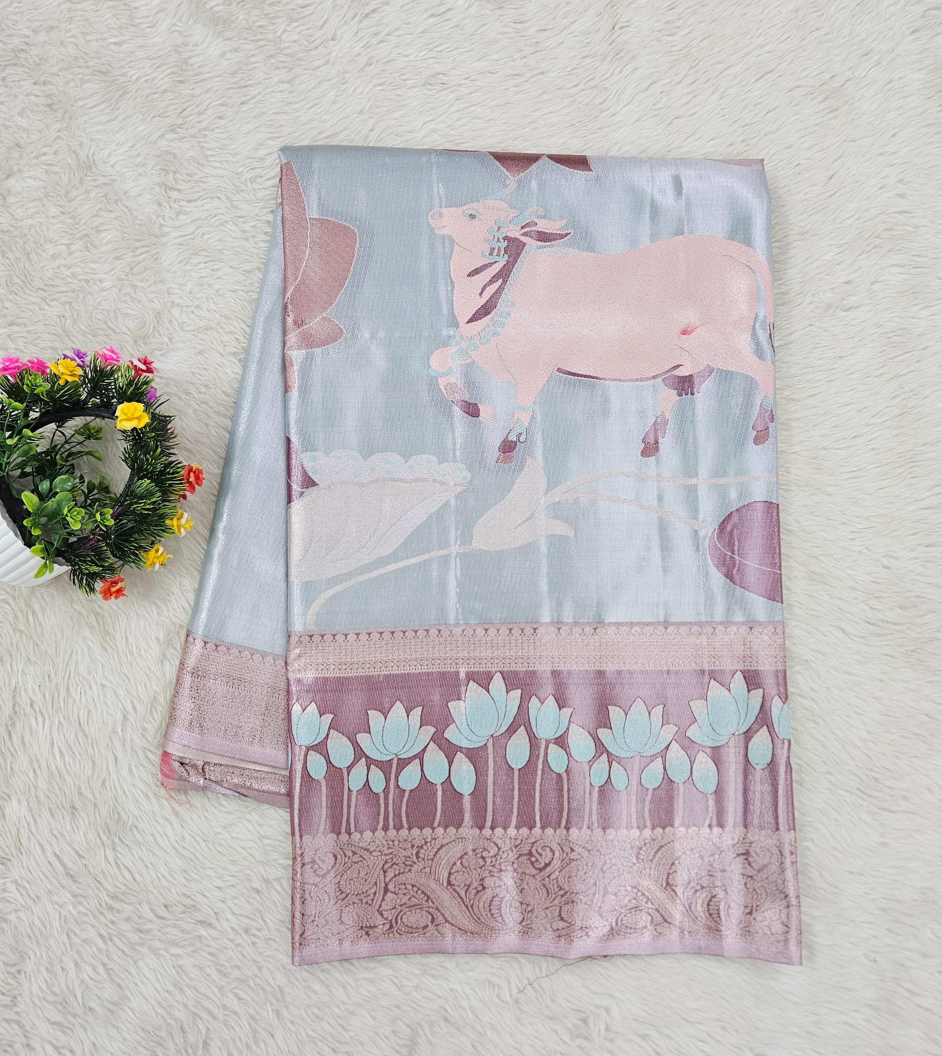 Semi kanchipattu saree