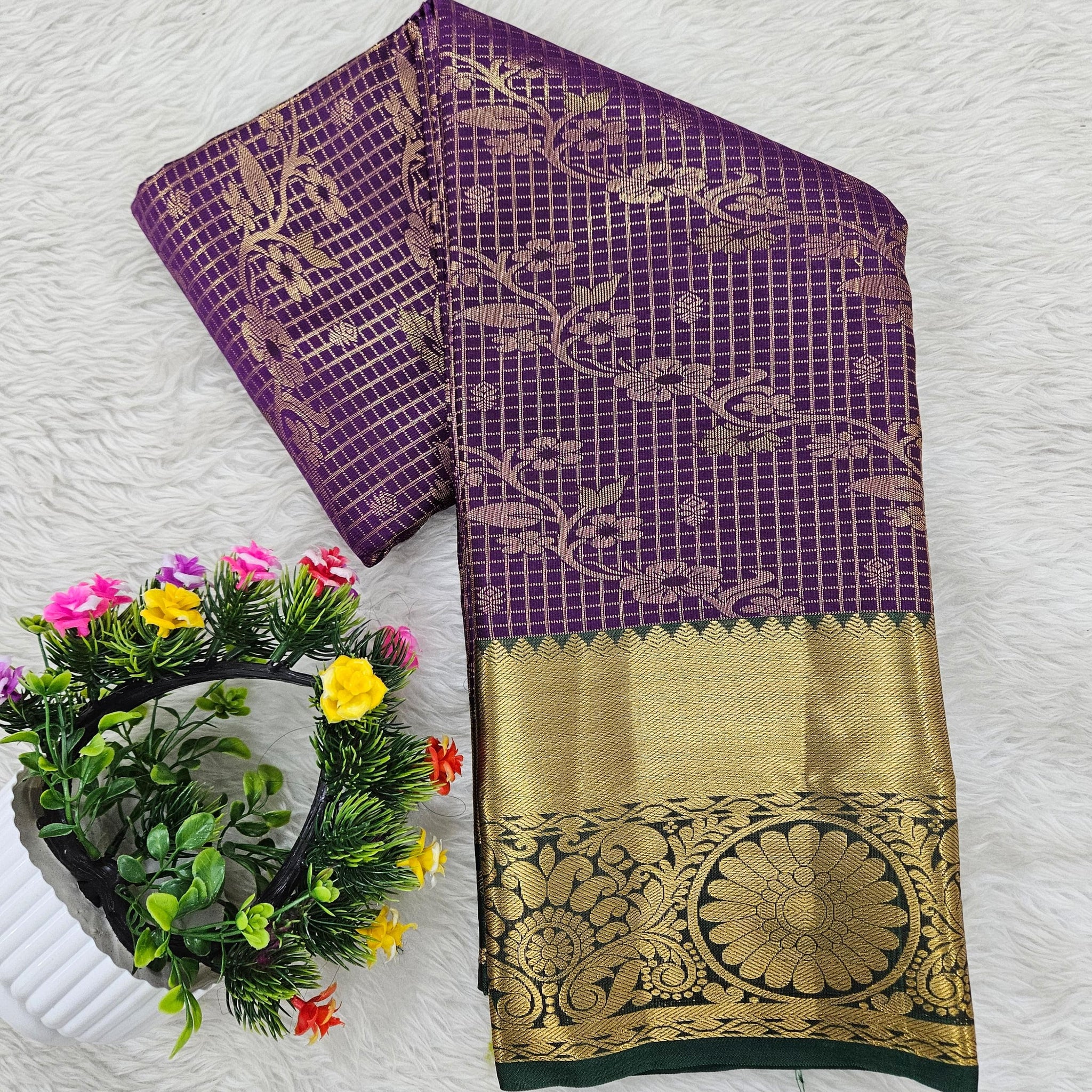 Semi kanchipattu saree