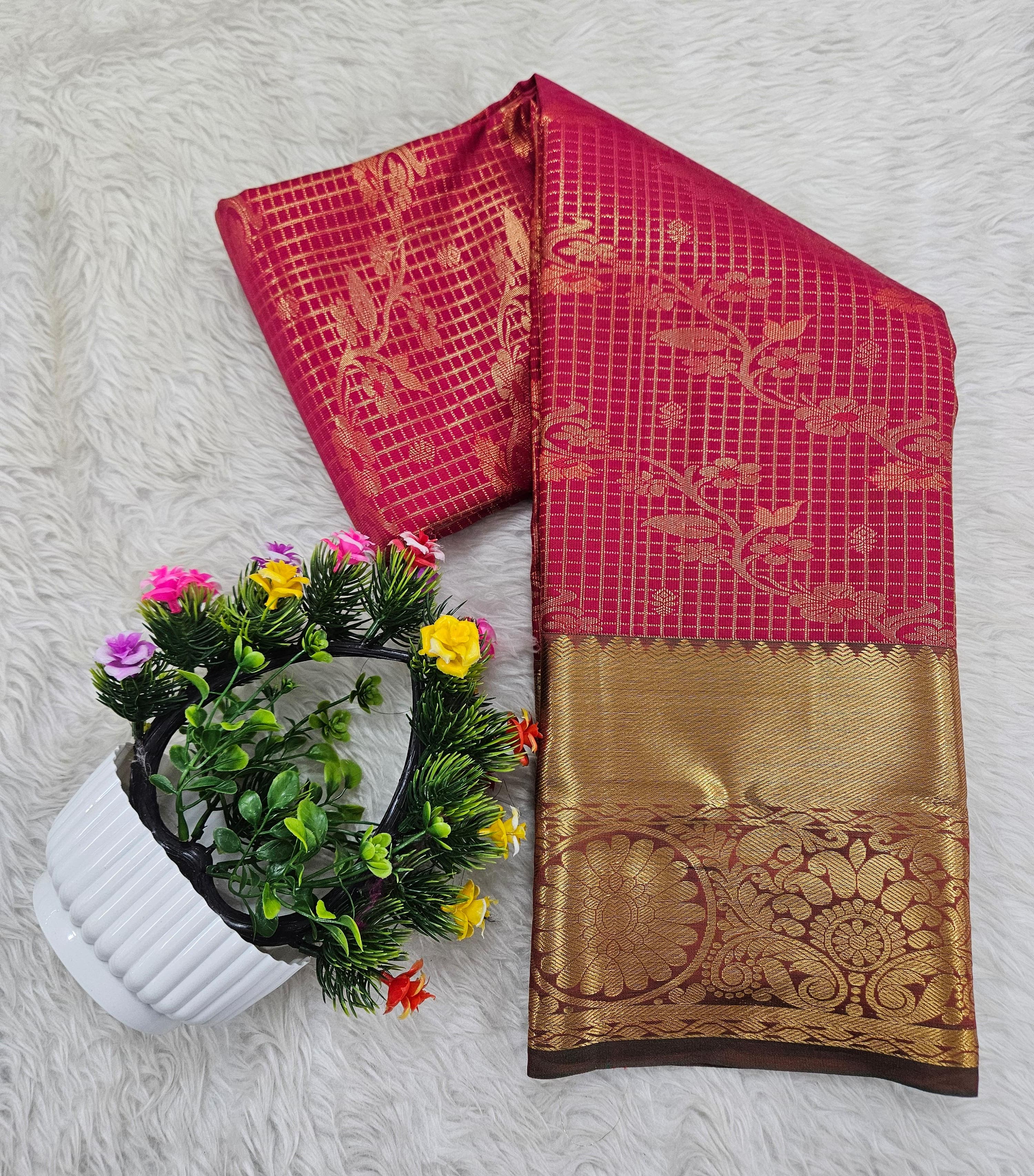 Semi kanchipattu saree