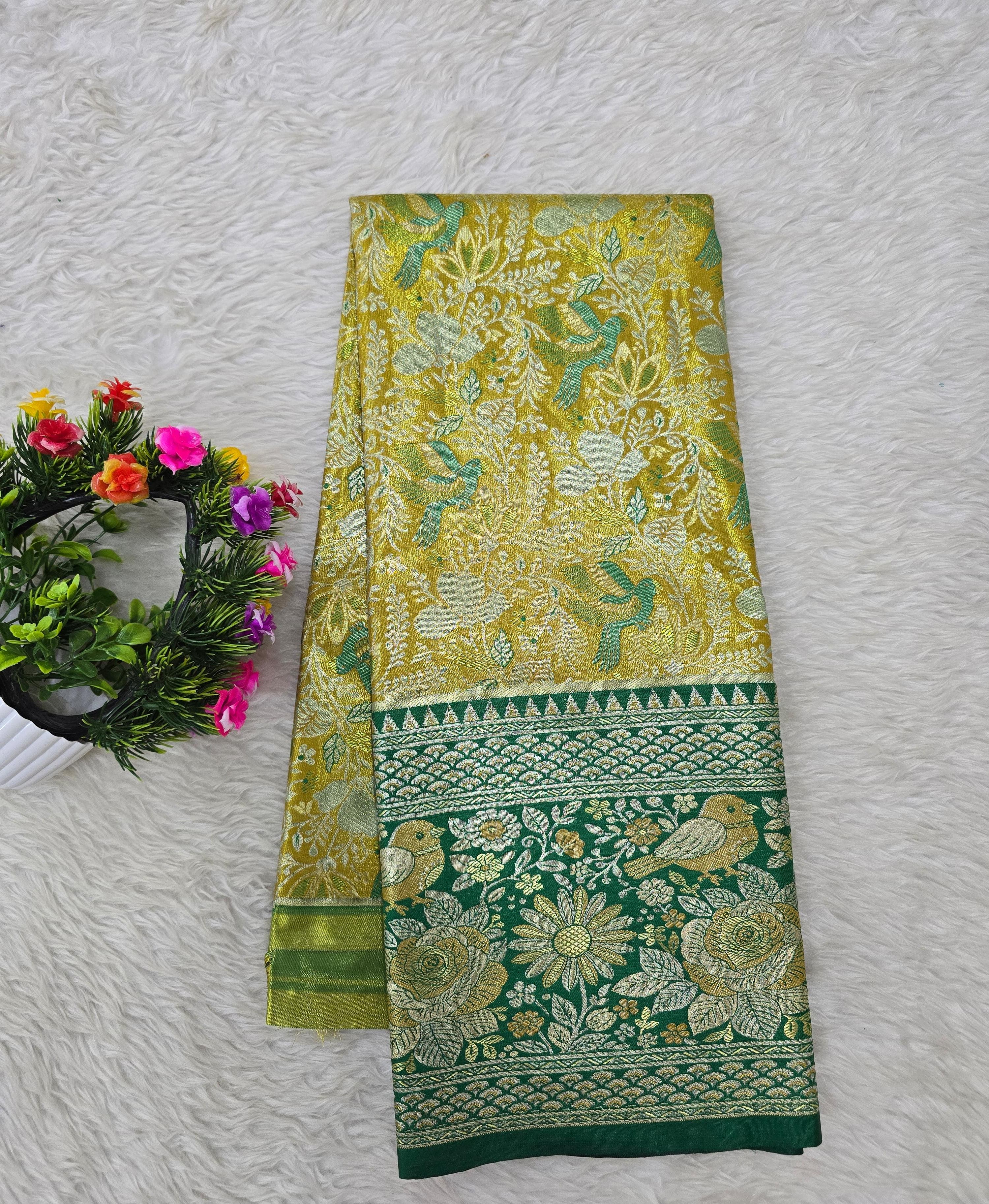 (5–10 Year) Lehenga – Unstitched (Blouse + Material)